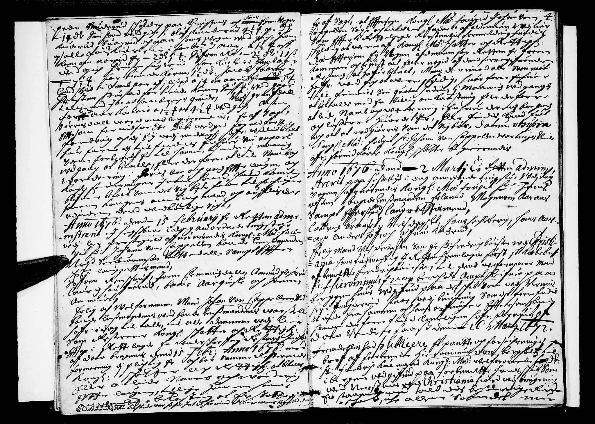 Lier, Røyken og Hurum sorenskriveri, AV/SAKO-A-89/F/Fa/L0017: Tingbok, 1676, s. 4
