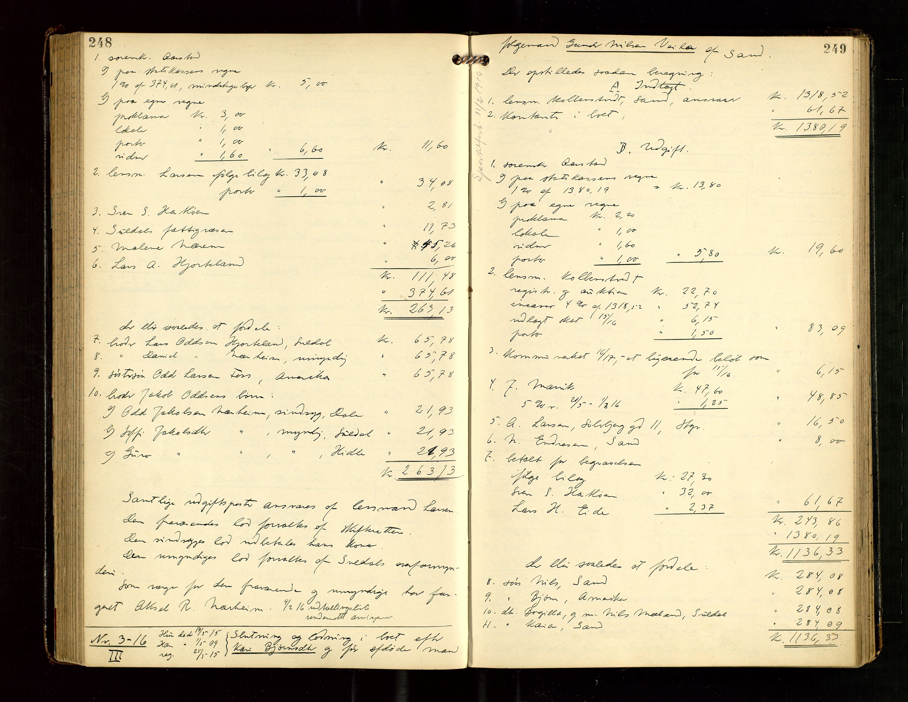 Ryfylke tingrett, SAST/A-100055/001/IV/IVG/L0004: Skifteutlodningsprotokoll Med register, 1912-1918, s. 248-249