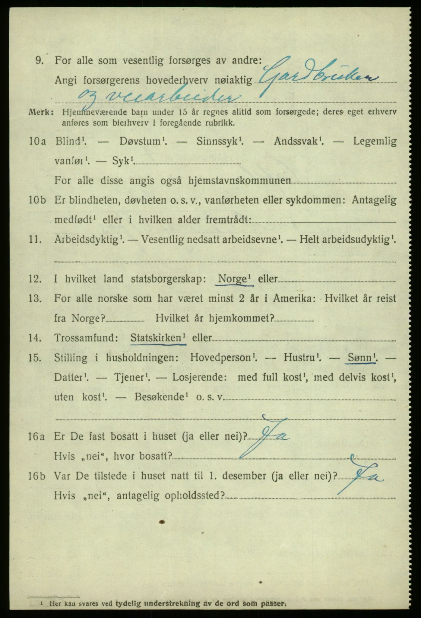 SAB, Folketelling 1920 for 1425 Hafslo herred, 1920, s. 5595