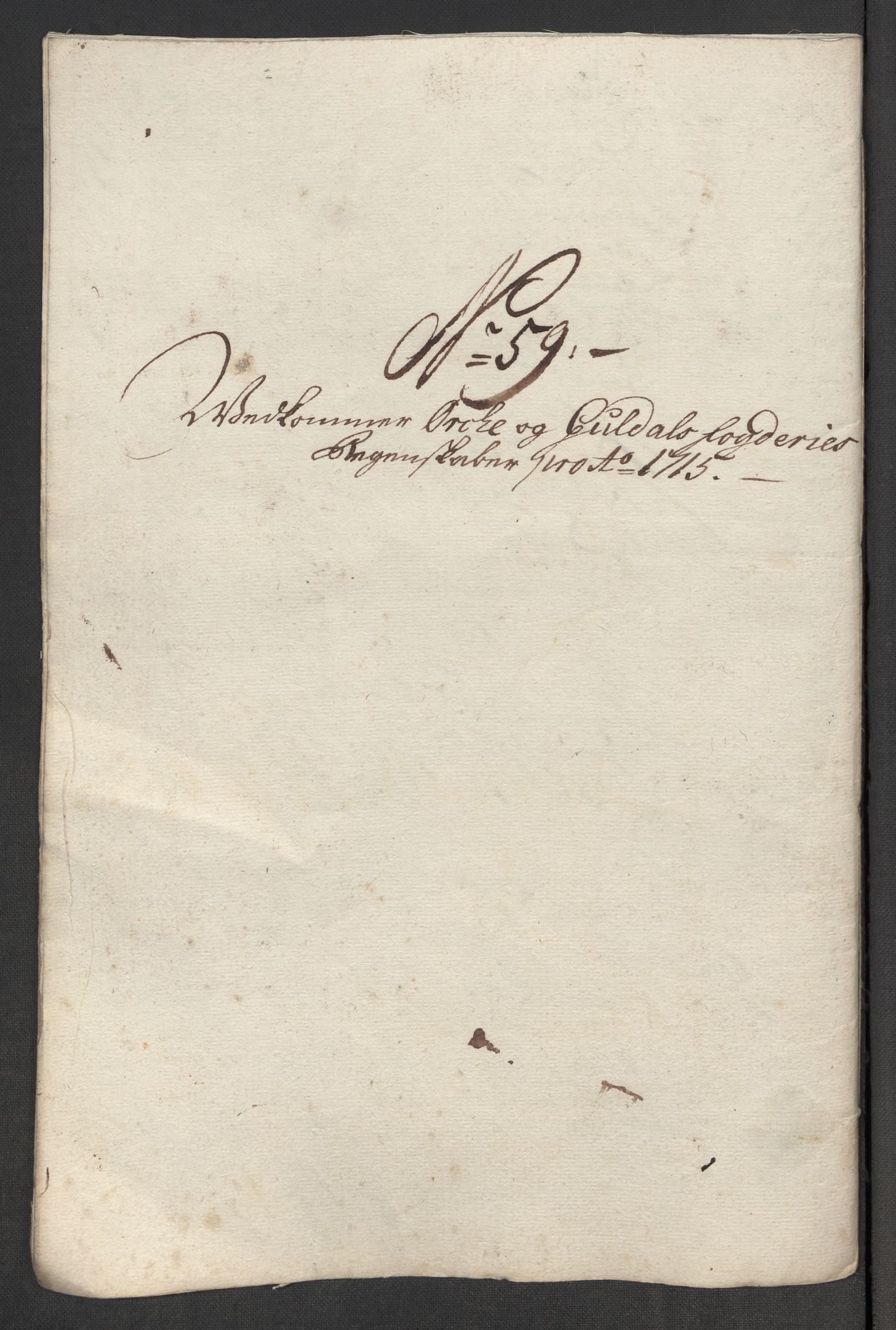 Rentekammeret inntil 1814, Reviderte regnskaper, Fogderegnskap, AV/RA-EA-4092/R60/L3966: Fogderegnskap Orkdal og Gauldal, 1715, s. 450