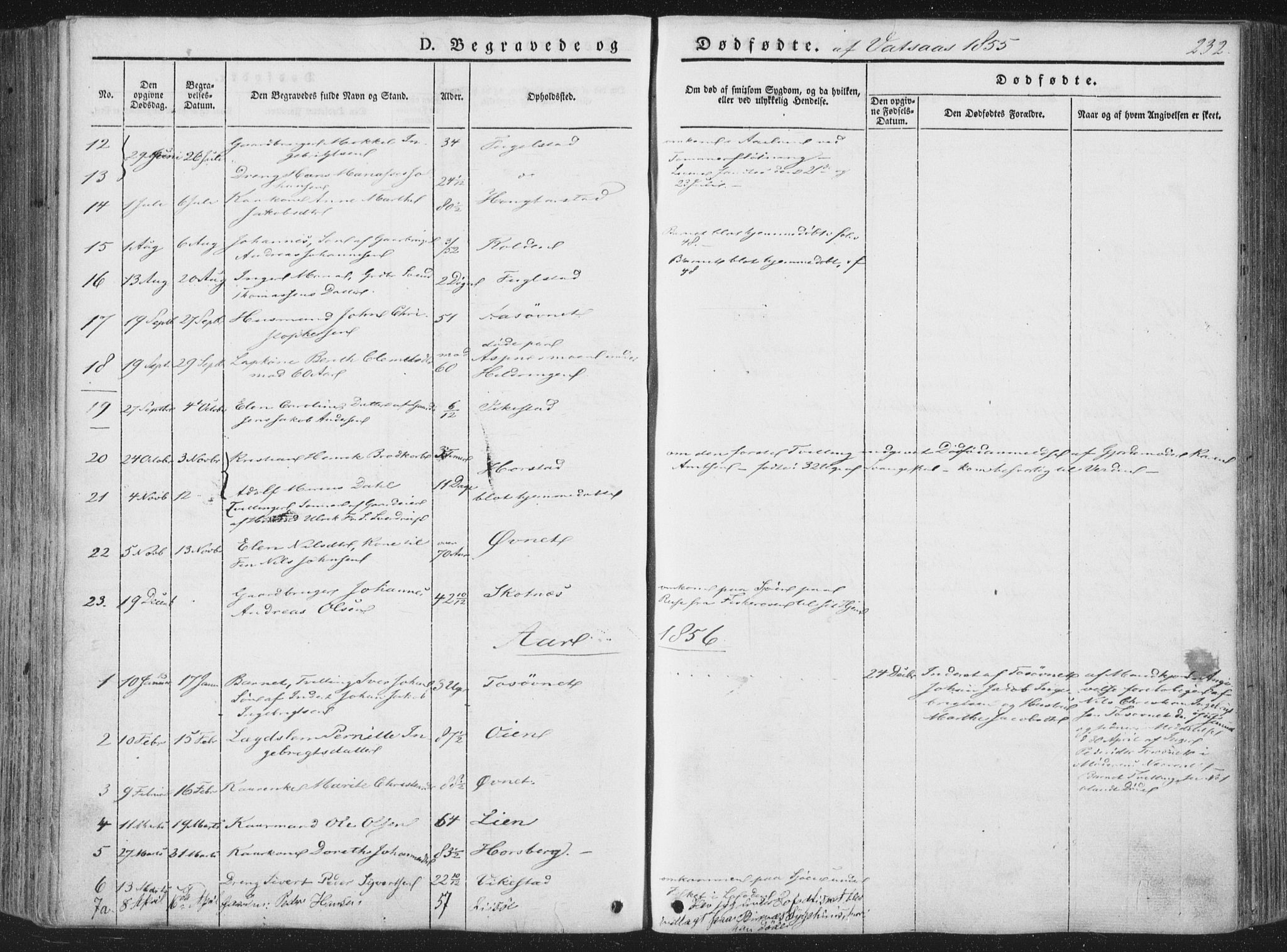 Ministerialprotokoller, klokkerbøker og fødselsregistre - Nordland, SAT/A-1459/810/L0144: Ministerialbok nr. 810A07 /1, 1841-1862, s. 232