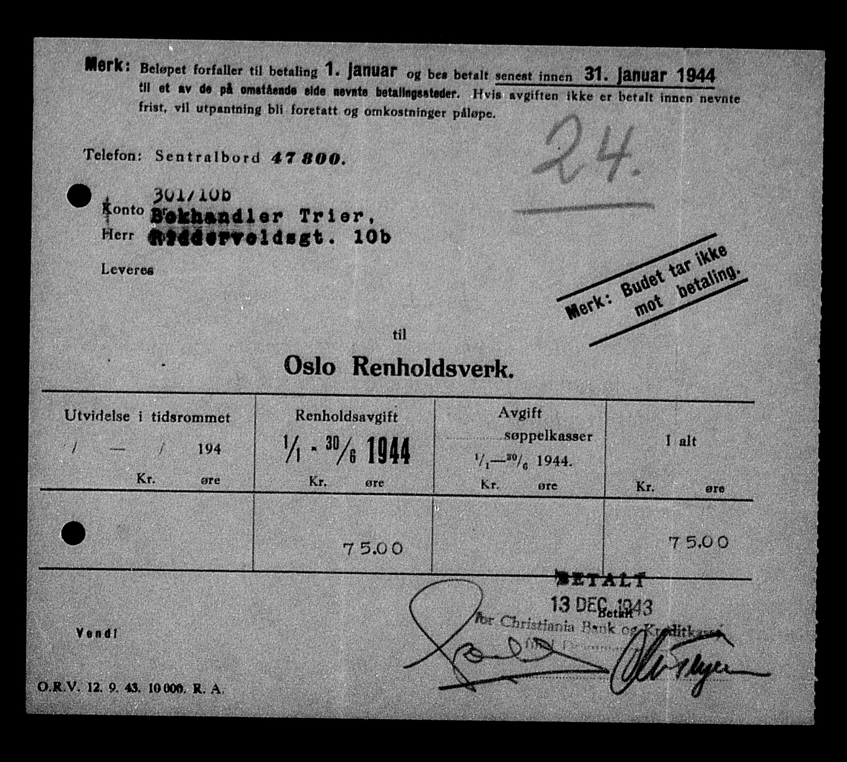 Justisdepartementet, Tilbakeføringskontoret for inndratte formuer, AV/RA-S-1564/H/Hc/Hcc/L0984: --, 1945-1947, s. 435