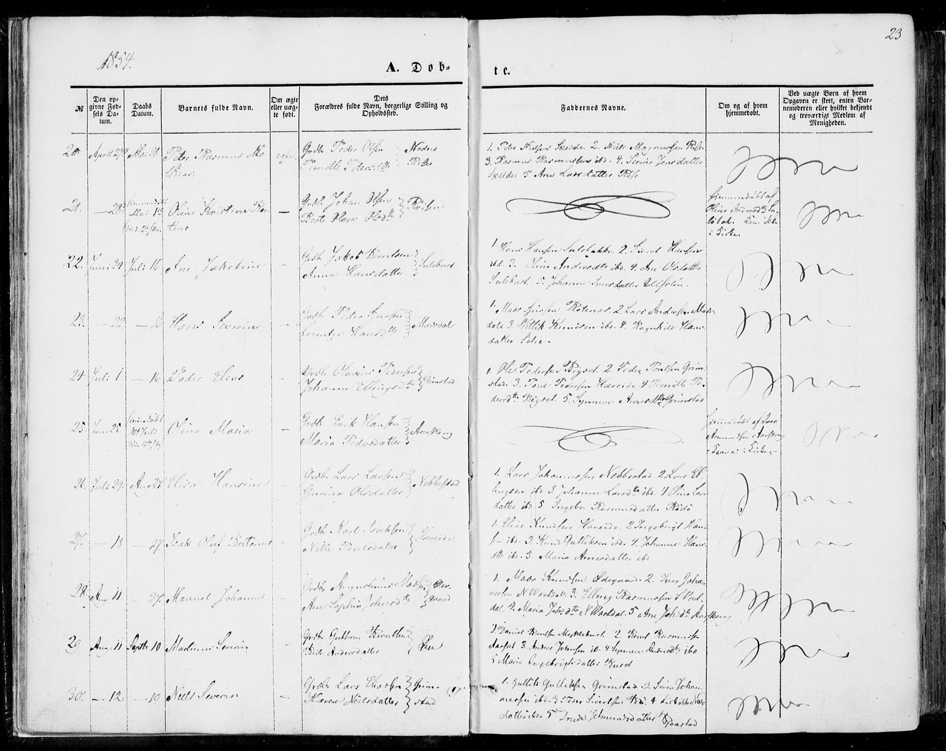 Ministerialprotokoller, klokkerbøker og fødselsregistre - Møre og Romsdal, AV/SAT-A-1454/510/L0121: Ministerialbok nr. 510A01, 1848-1877, s. 23