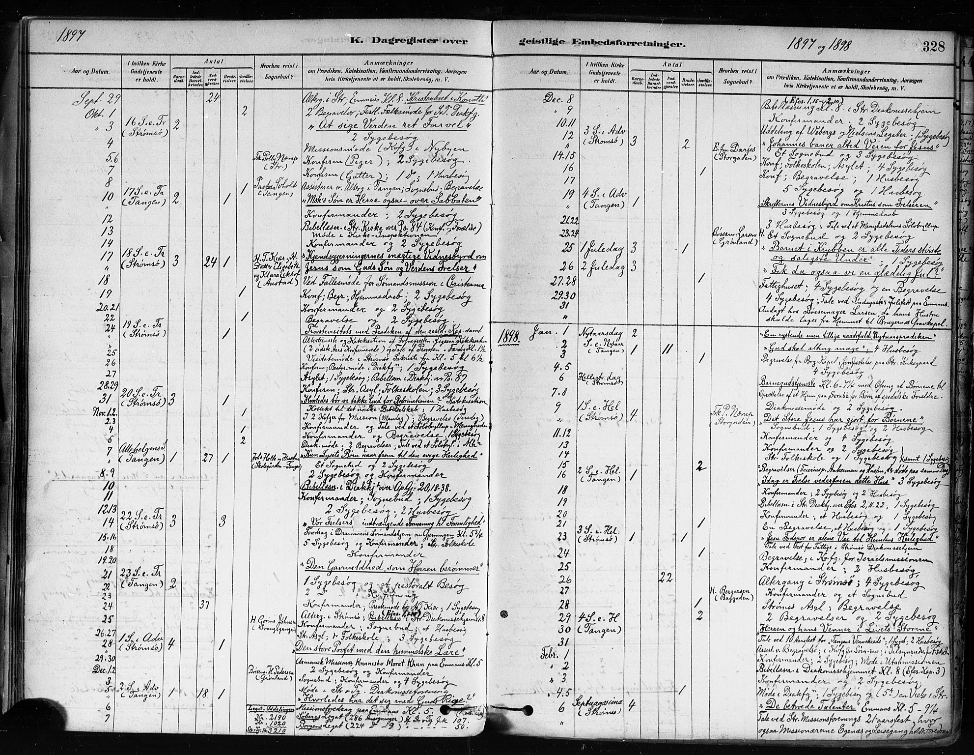 Strømsø kirkebøker, AV/SAKO-A-246/F/Fa/L0022: Ministerialbok nr. I 22, 1879-1899, s. 328