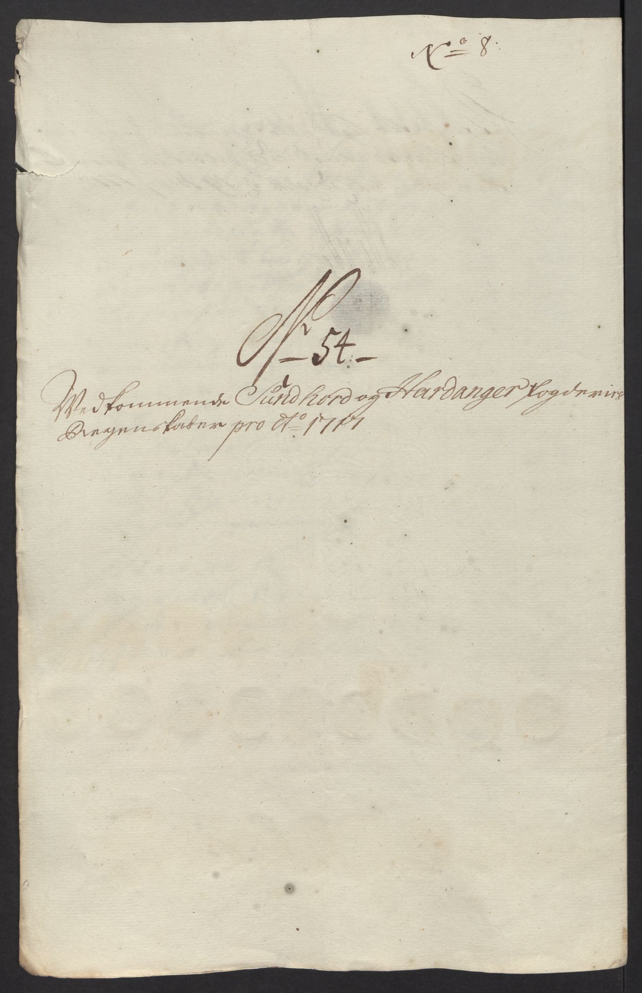 Rentekammeret inntil 1814, Reviderte regnskaper, Fogderegnskap, AV/RA-EA-4092/R48/L2994: Fogderegnskap Sunnhordland og Hardanger, 1717, s. 298