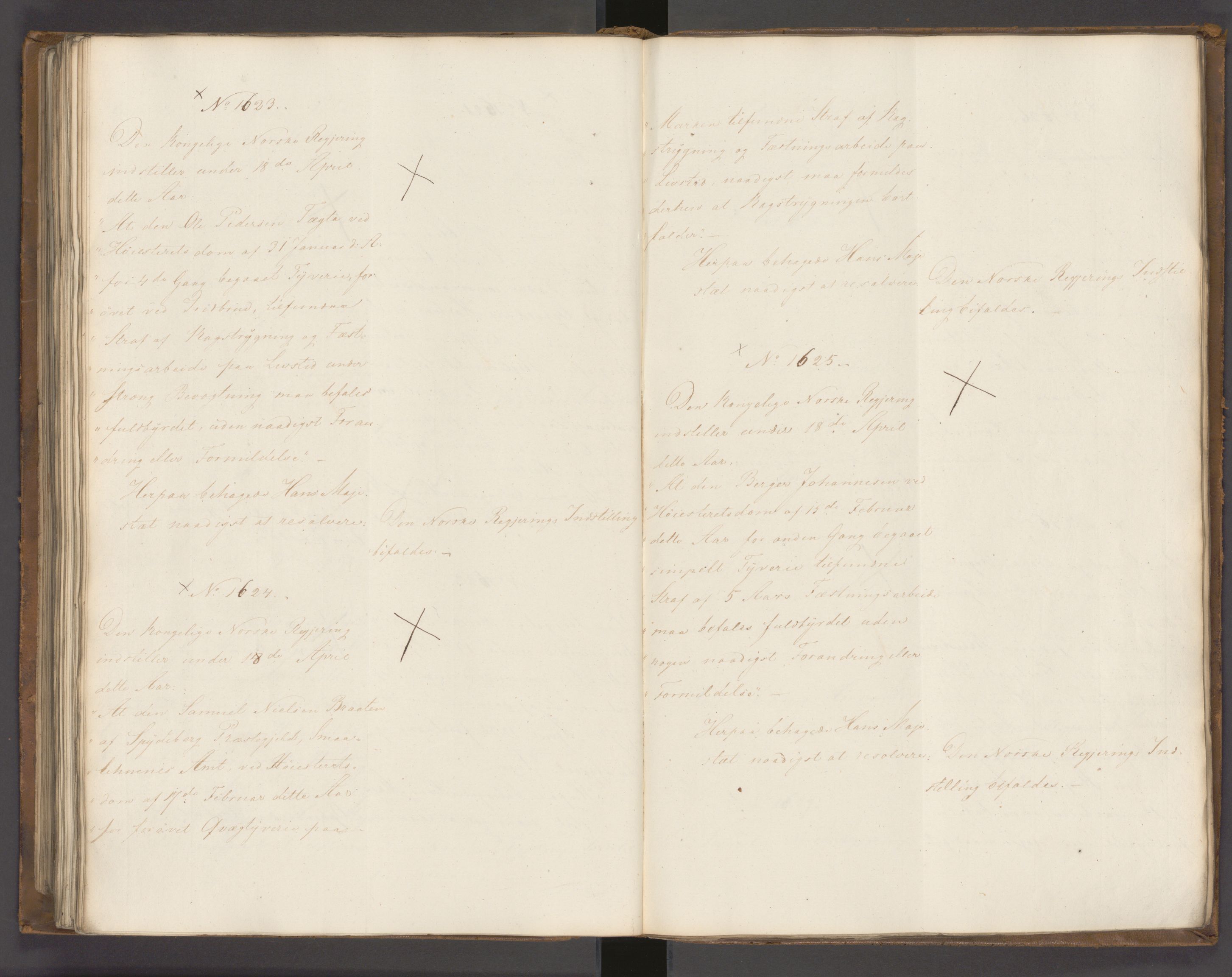 Statsrådssekretariatet, AV/RA-S-1001/A/Ab/L0022: Kgl. res. nr. 1210-1721, 1. halvår, 1826