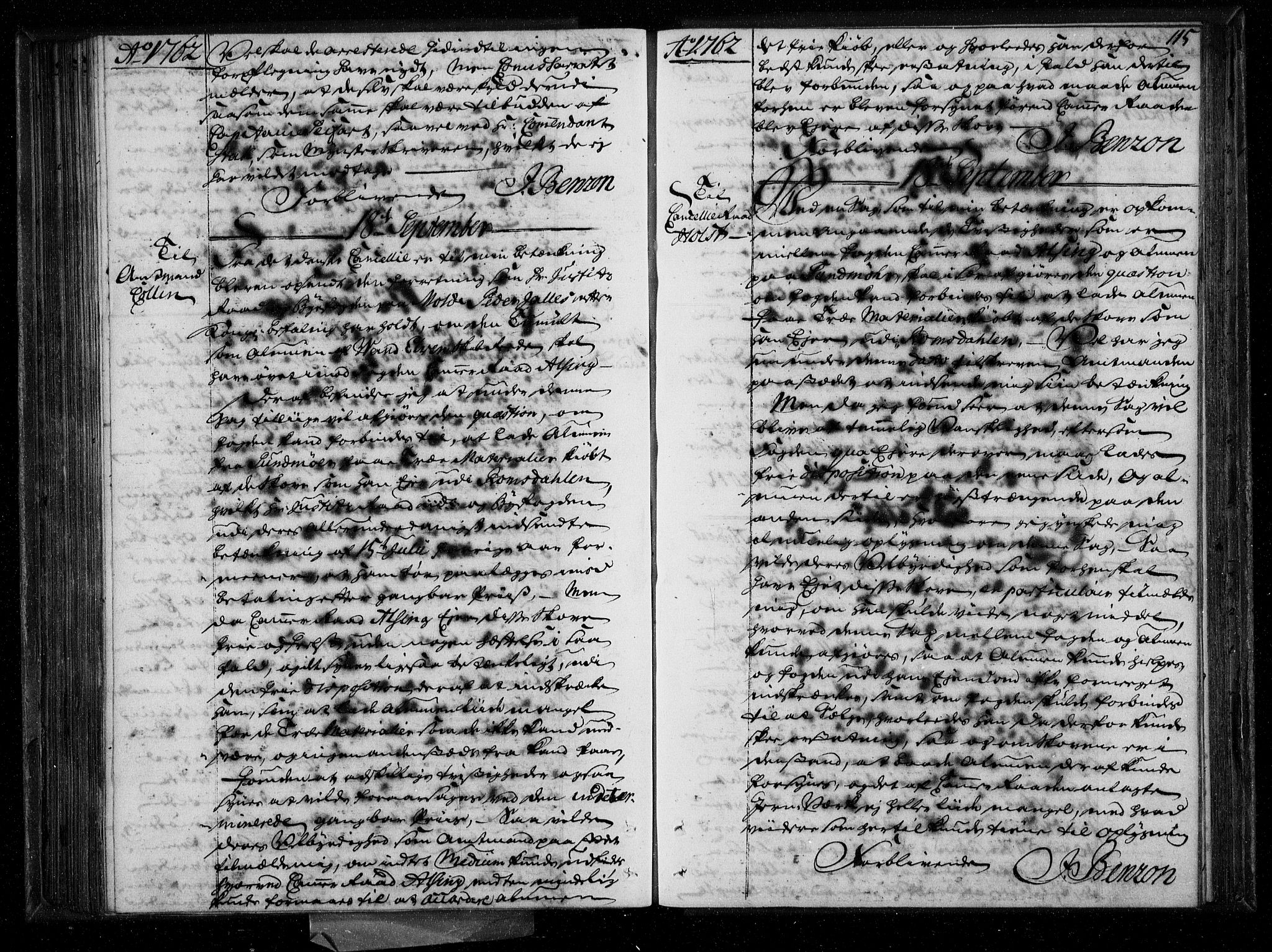 Stattholderembetet 1572-1771, AV/RA-EA-2870/Bf/L0003: Stattholderprotokoll (allmenn kopibok), 1759-1763, s. 114b-115a