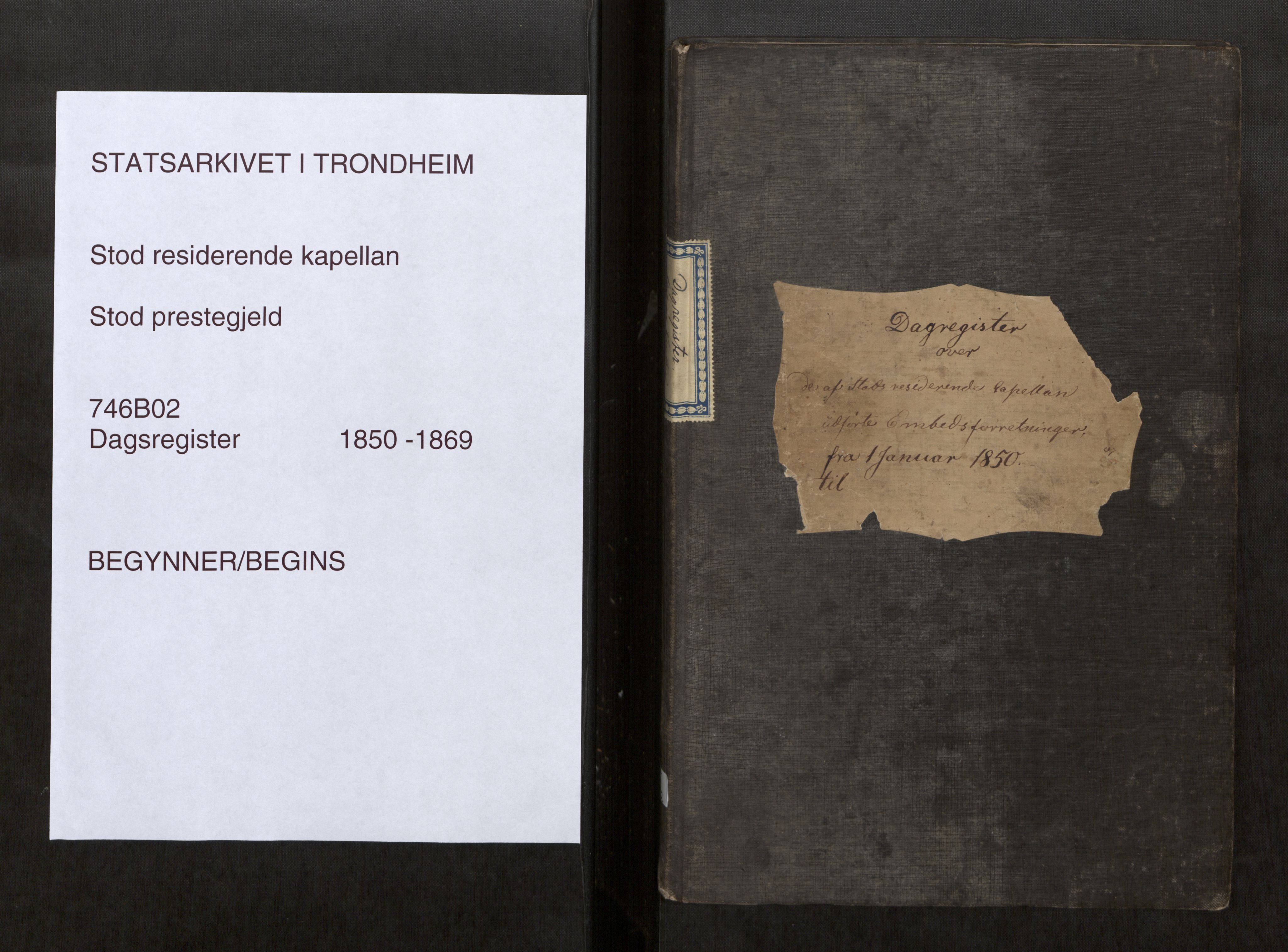 Stod sokneprestkontor, SAT/A-1164/2/I/I1/I1d/L0002: Residerende kapellans bok nr. 2, 1850-1869