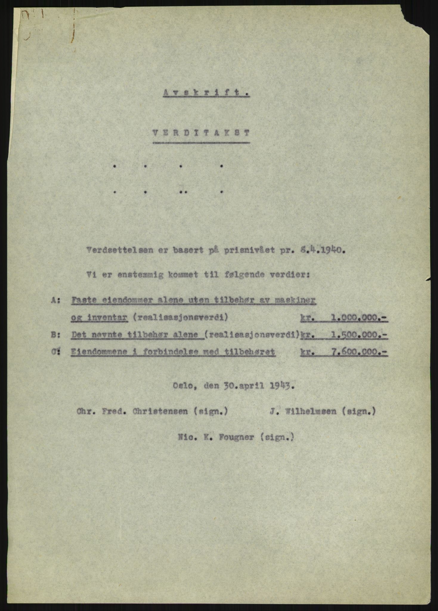 Fredrikstad mekaniske verksted, AV/RA-PA-1807/Q/L0001: Bygninger, Finansiering, Takst, Nyanlegg, 1935-1954, s. 69