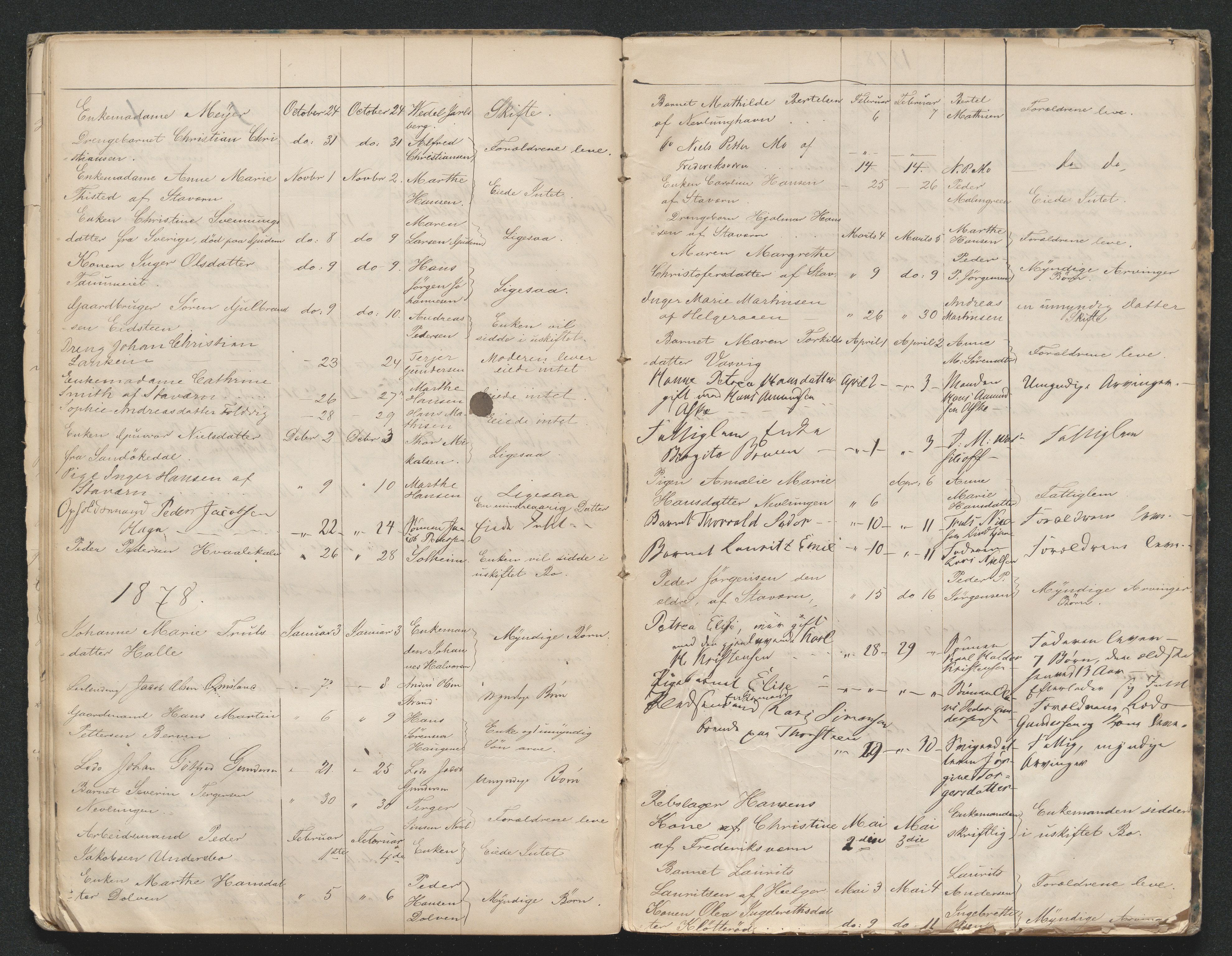 Larvik sorenskriveri, AV/SAKO-A-83/H/Ha/L0001: Dødsanmeldelsesprotokoll, 1856-1881