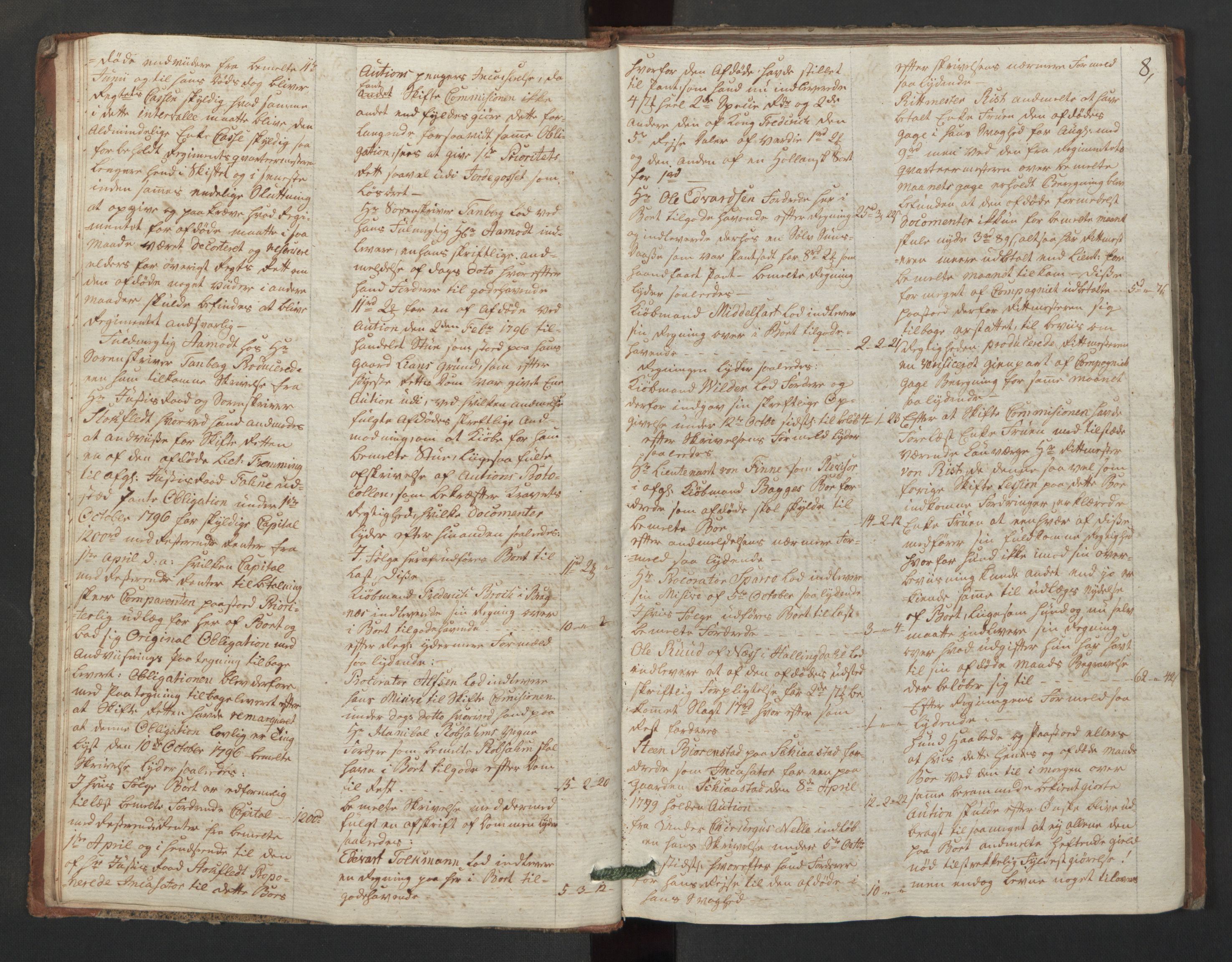 Forsvaret, Generalauditøren, AV/RA-RAFA-1772/F/Fj/Fjc/L0008: Skifteprotokol for akershusiske dragonregiment, 1801-1812, s. 7b-8a