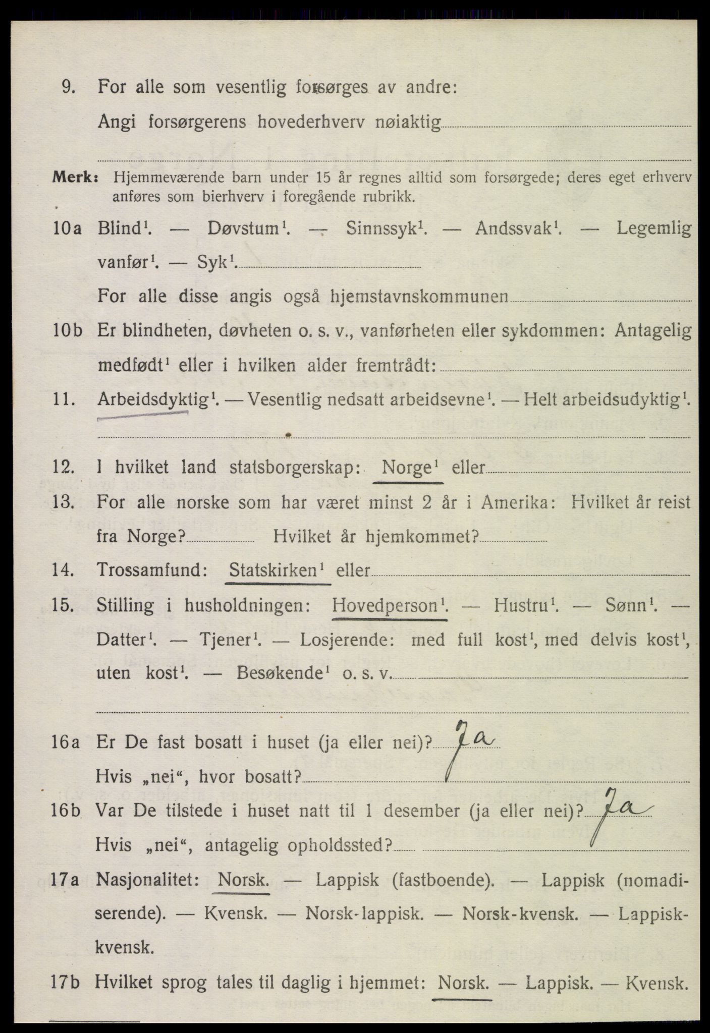 SAT, Folketelling 1920 for 1736 Snåsa herred, 1920, s. 1507