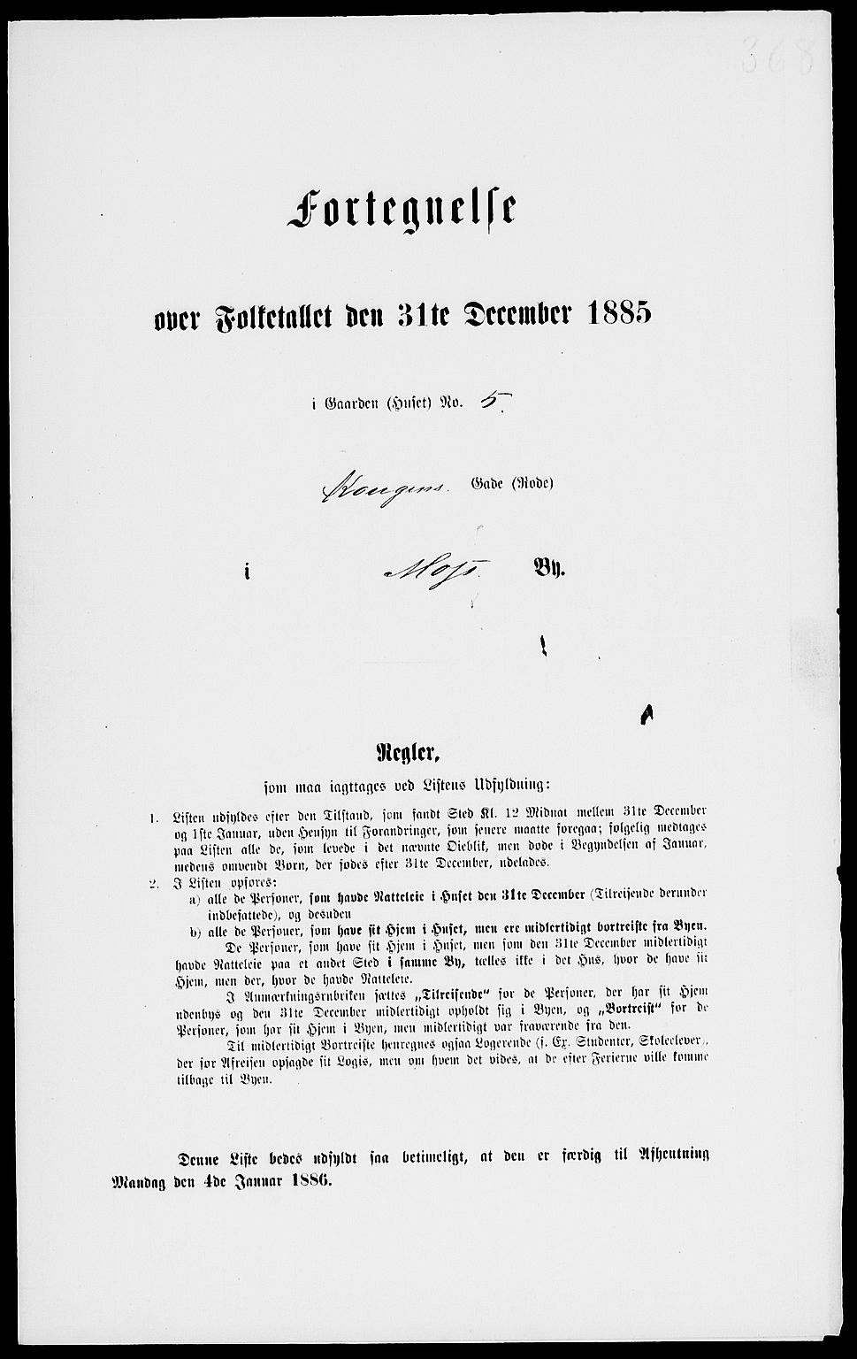 RA, Folketelling 1885 for 0104 Moss kjøpstad, 1885, s. 836