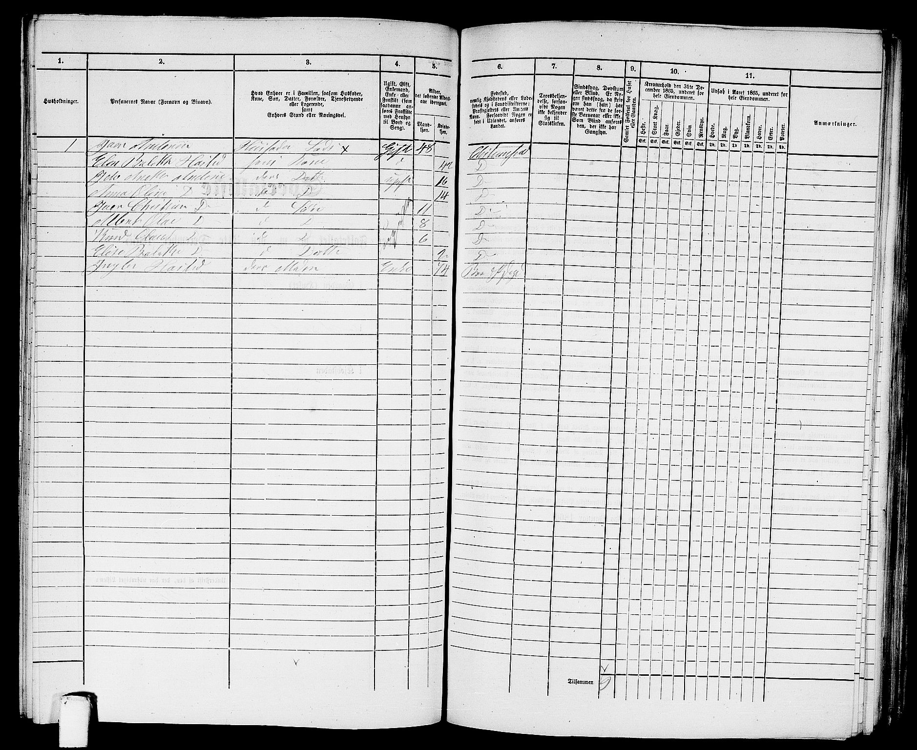 RA, Folketelling 1865 for 1503B Kristiansund prestegjeld, Kristiansund kjøpstad, 1865, s. 774