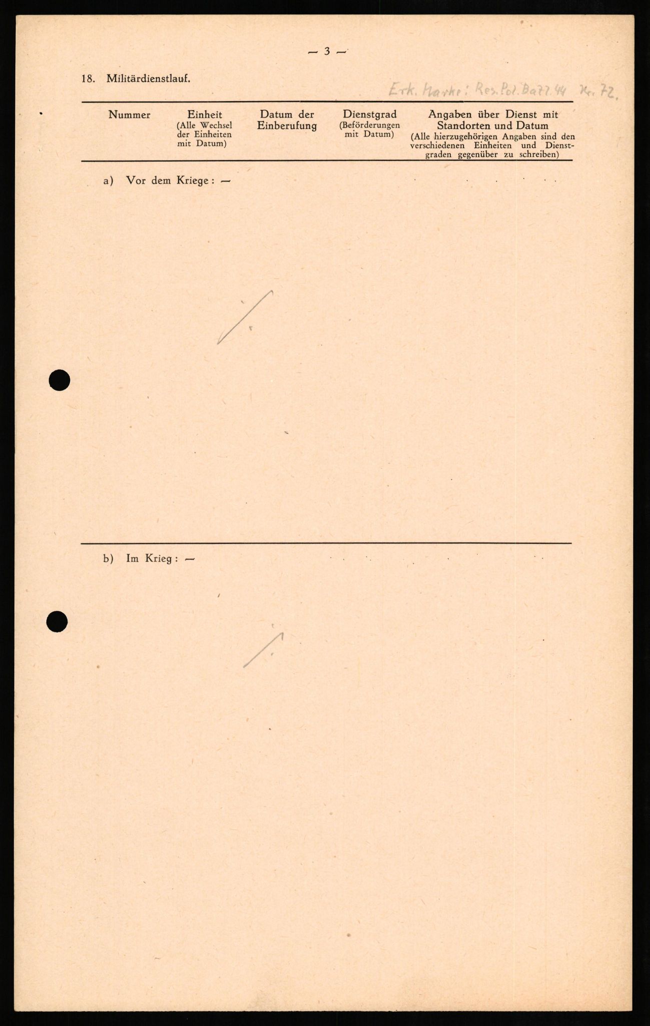 Forsvaret, Forsvarets overkommando II, RA/RAFA-3915/D/Db/L0013: CI Questionaires. Tyske okkupasjonsstyrker i Norge. Tyskere., 1945-1946, s. 36