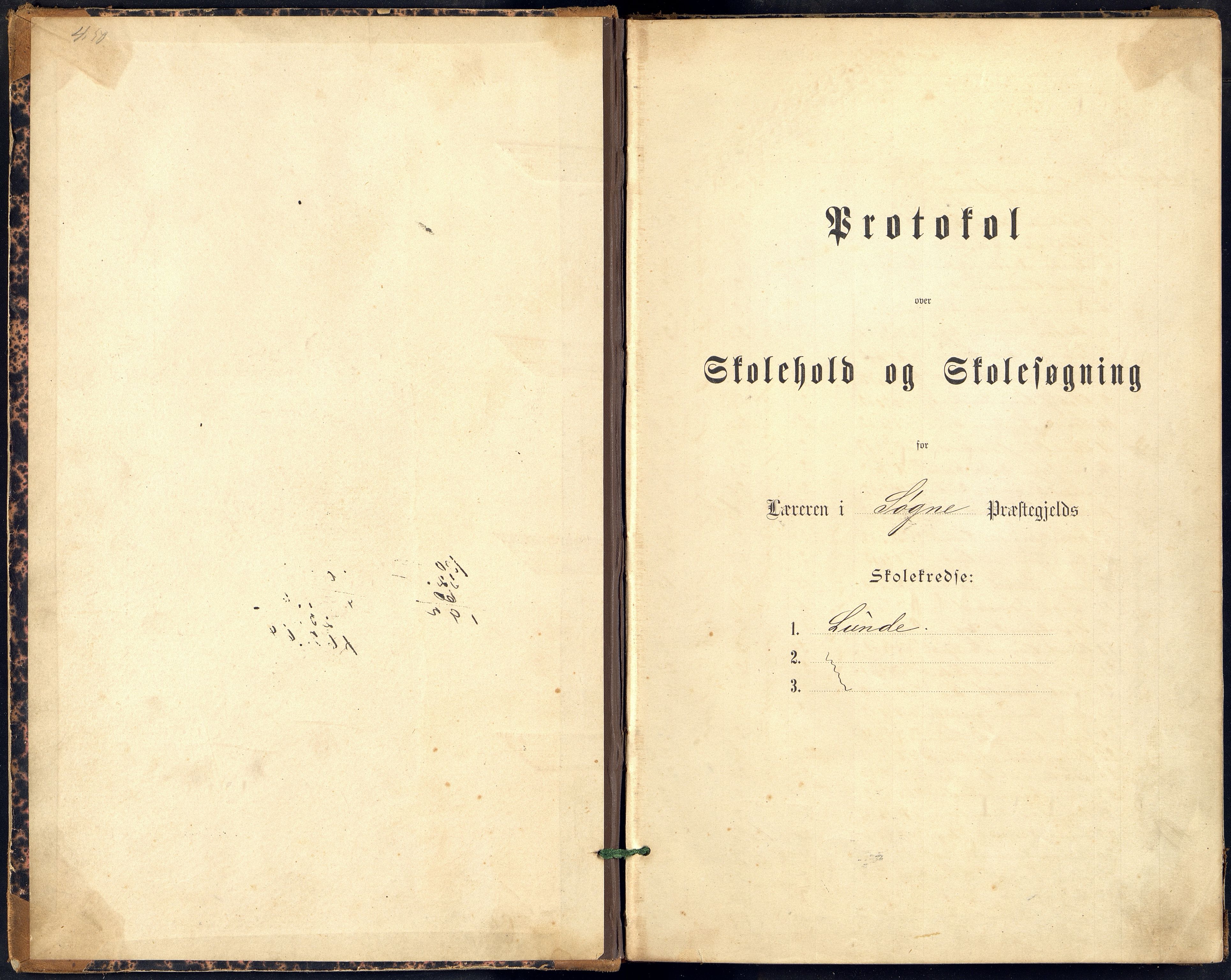 Søgne og Greipstad kommune - Lunde Krets, ARKSOR/1018SG555/H/L0002: Skoleprotokoll, 1888-1904