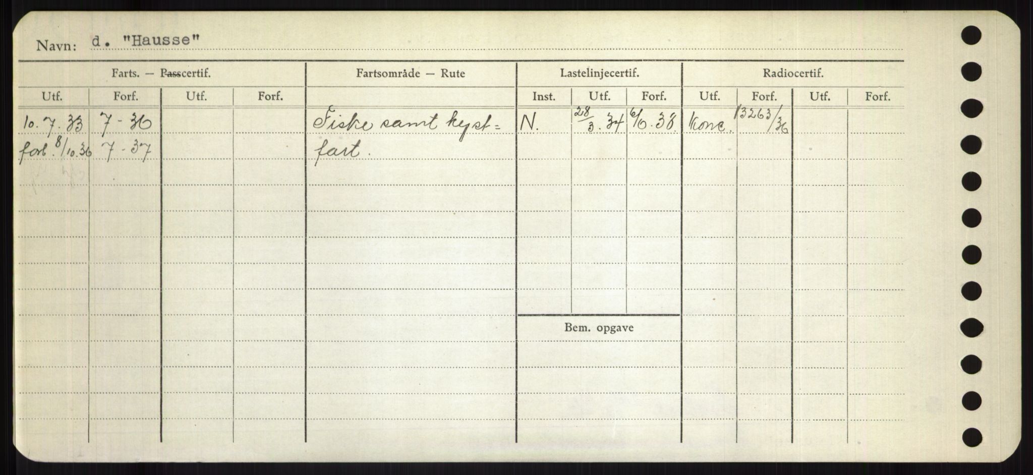 Sjøfartsdirektoratet med forløpere, Skipsmålingen, RA/S-1627/H/Hd/L0014: Fartøy, H-Havl, s. 446