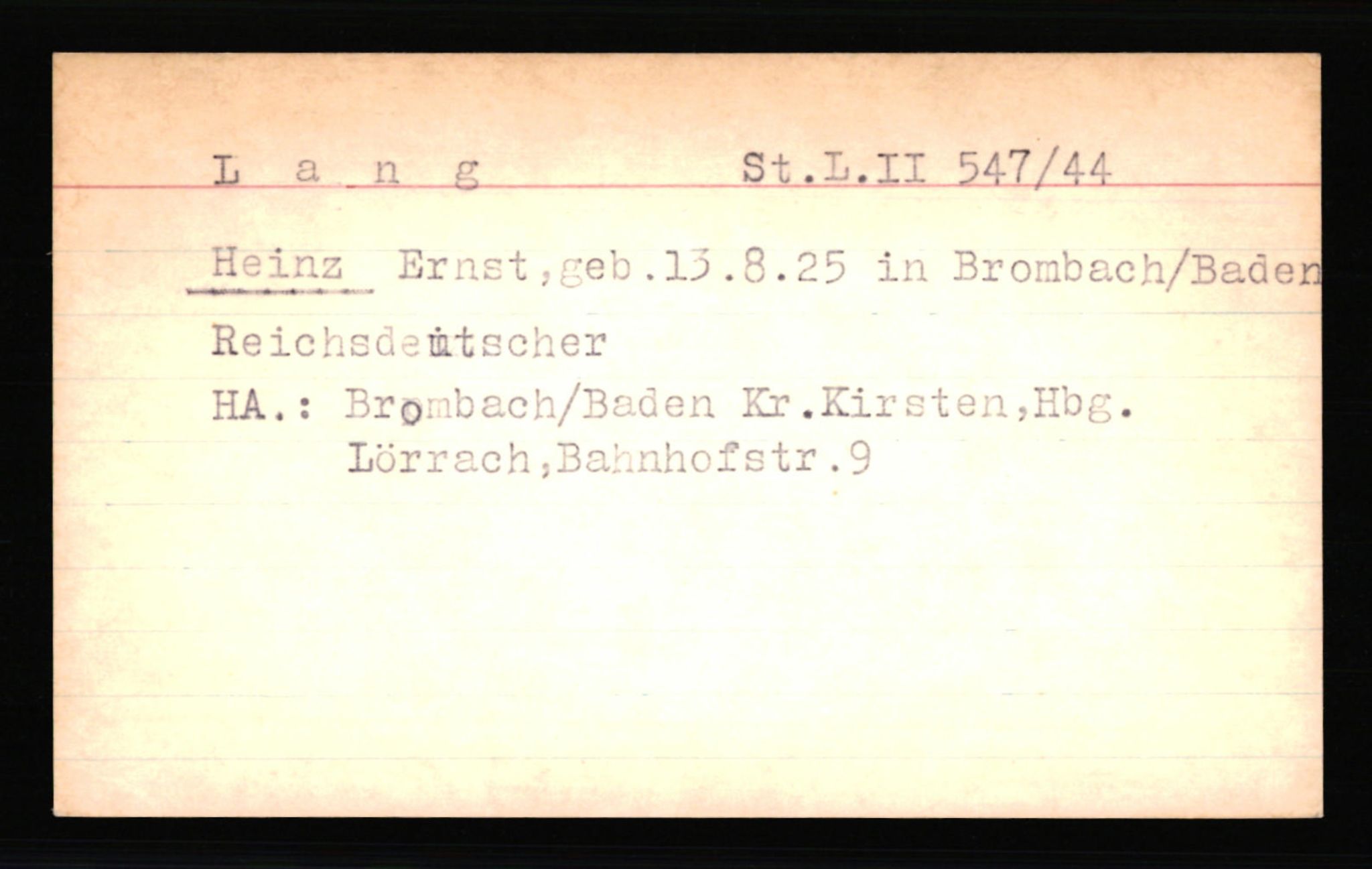 SS- und Polizeigericht Nord (IX), AV/RA-RAFA-3182/0001/C/Ca/L0004: kartotekkort for personer alfabetisk på etternavn: John-L, 1940-1945, s. 504