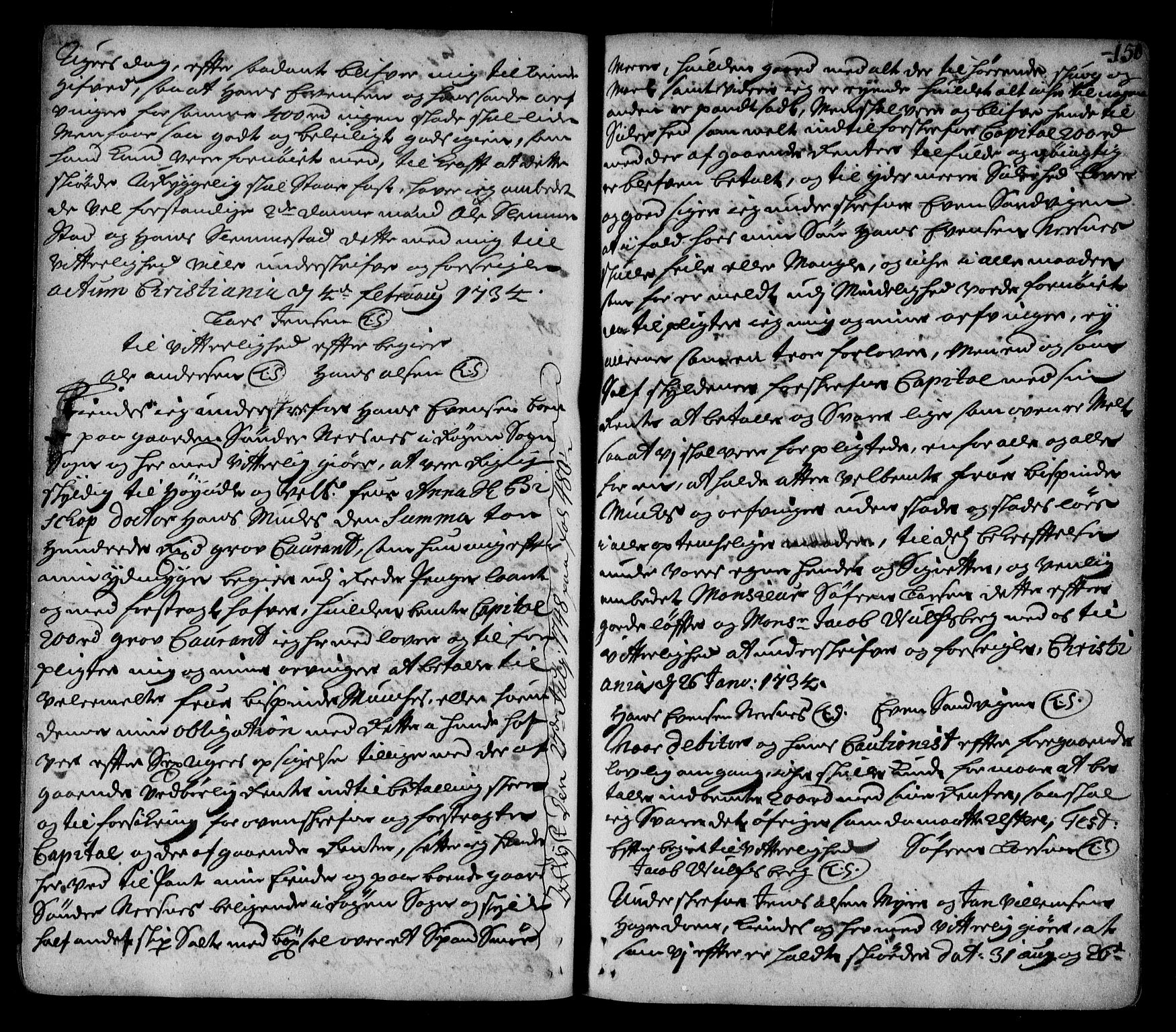 Lier, Røyken og Hurum sorenskriveri, SAKO/A-89/G/Ga/Gaa/L0002: Pantebok nr. II, 1725-1755, s. 150