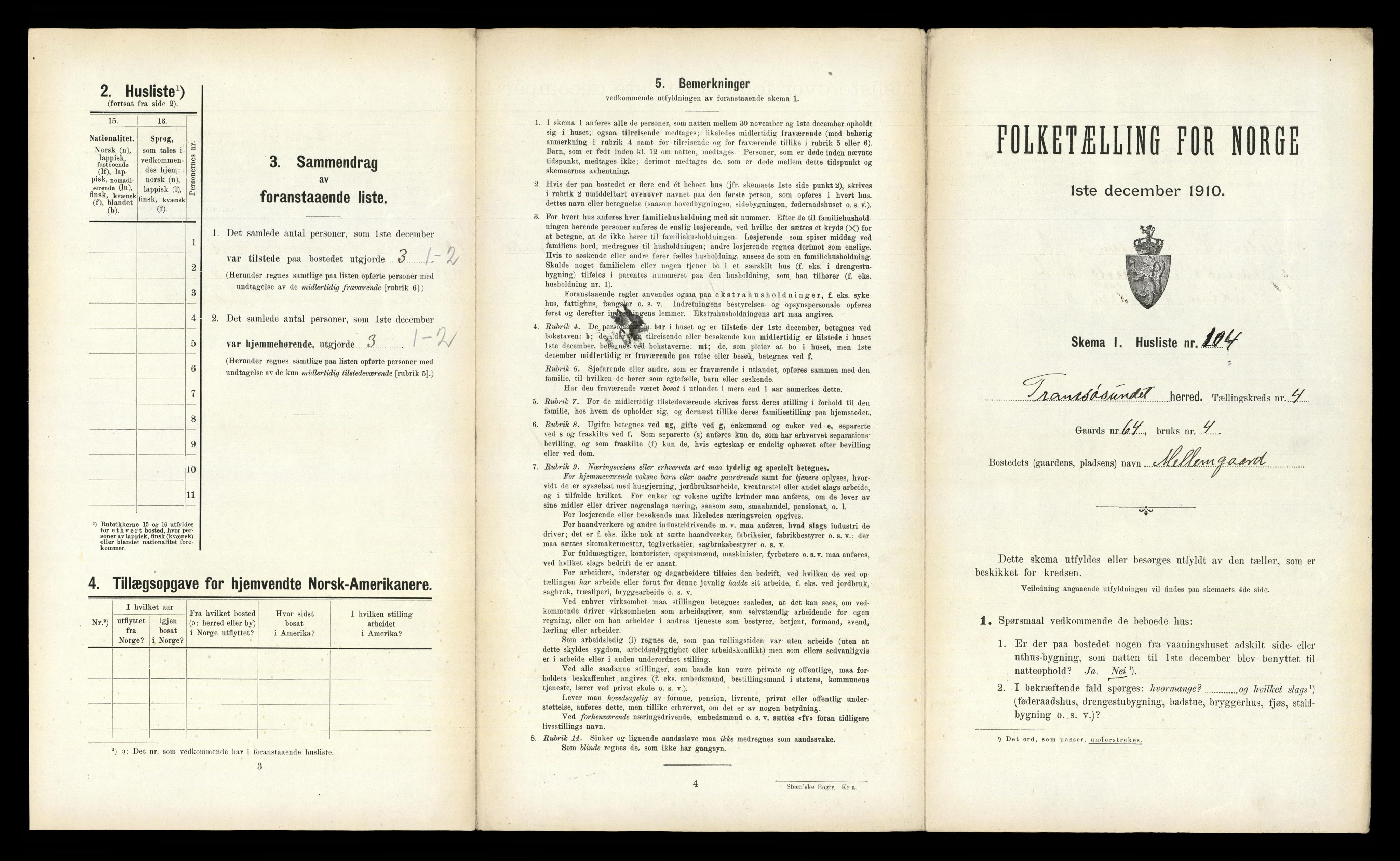 RA, Folketelling 1910 for 1934 Tromsøysund herred, 1910, s. 1017