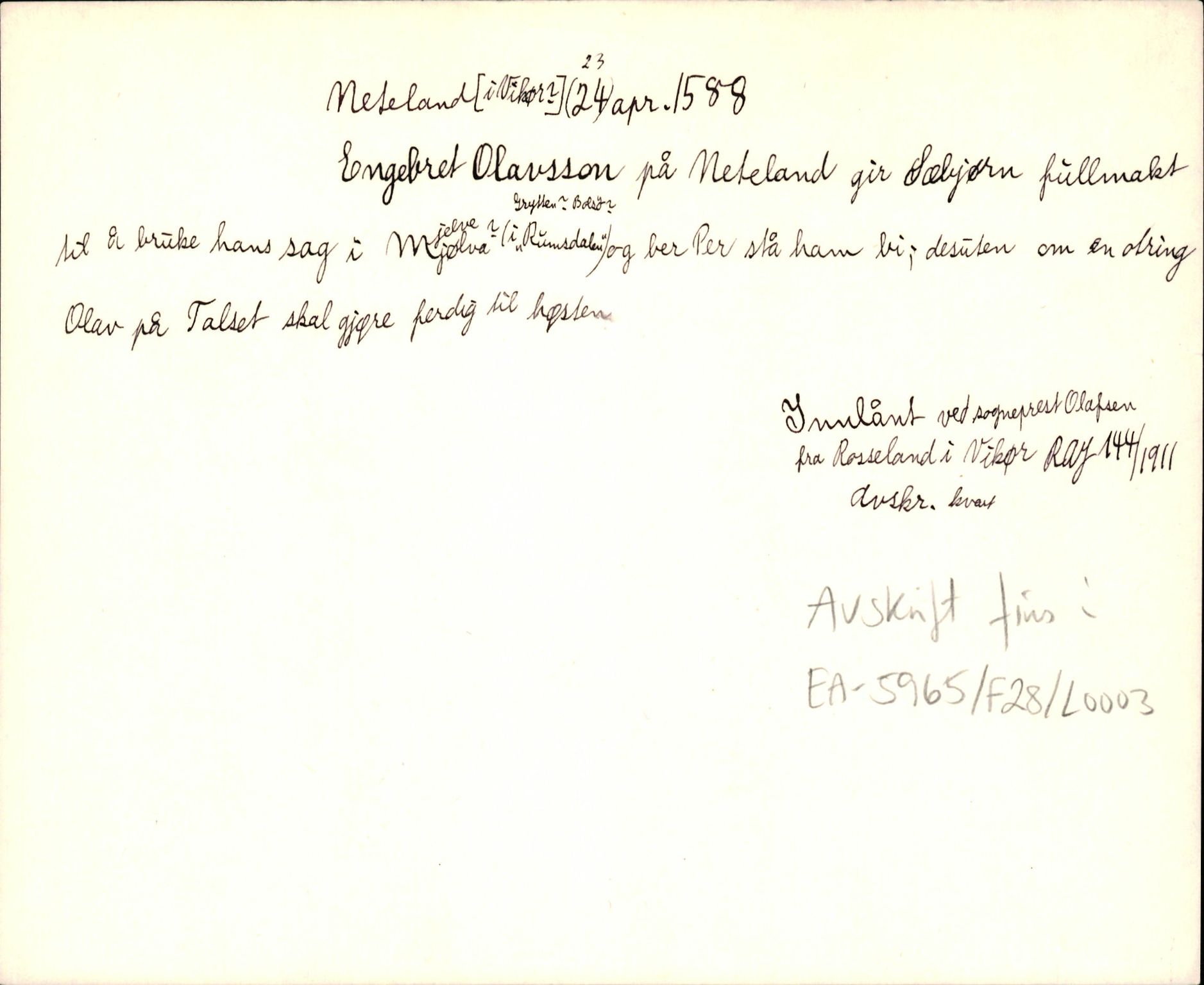 Riksarkivets diplomsamling, AV/RA-EA-5965/F35/F35d/L0001: Innlånte diplomer, seddelregister, 1316-1591, s. 637