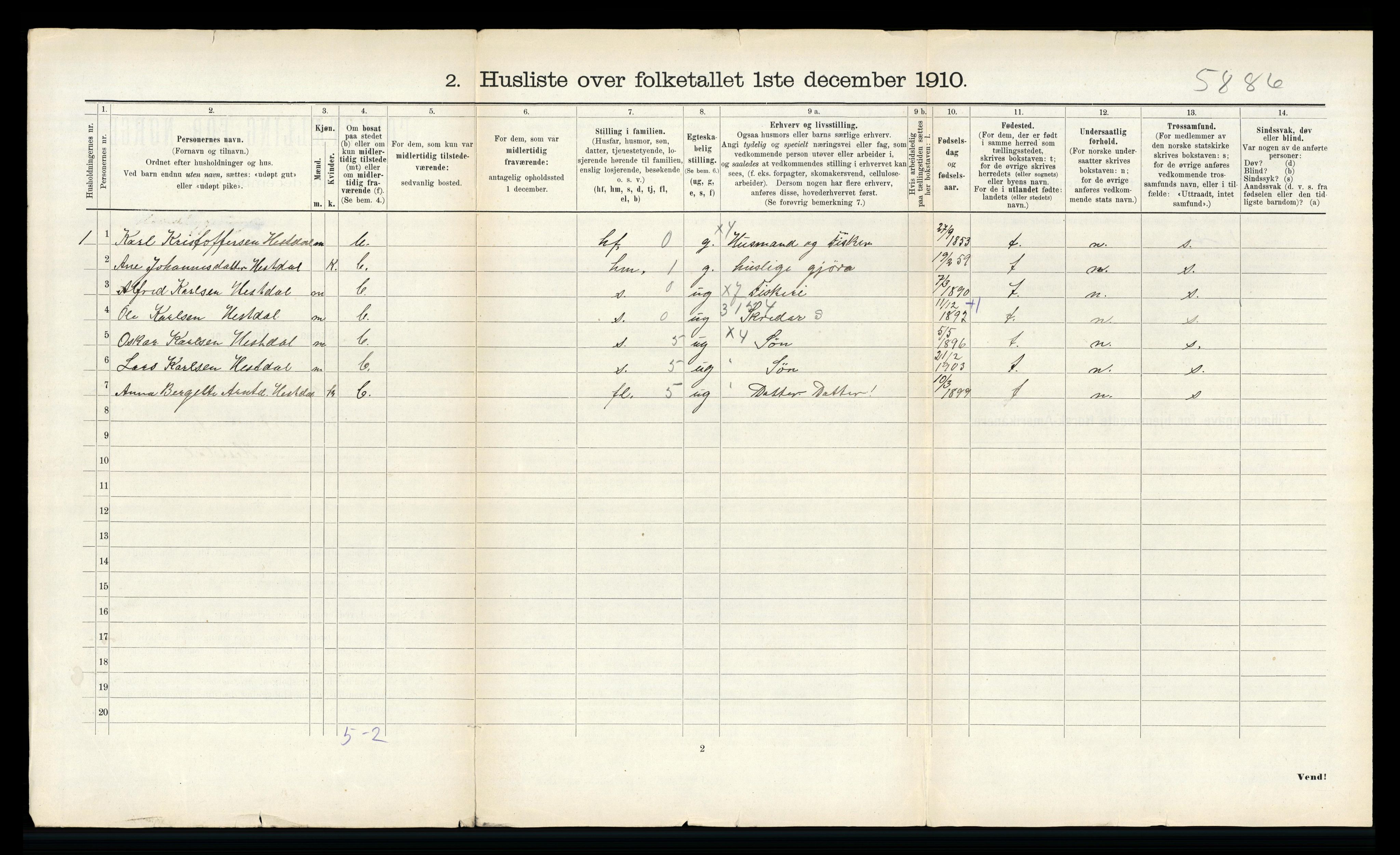 RA, Folketelling 1910 for 1718 Leksvik herred, 1910, s. 819