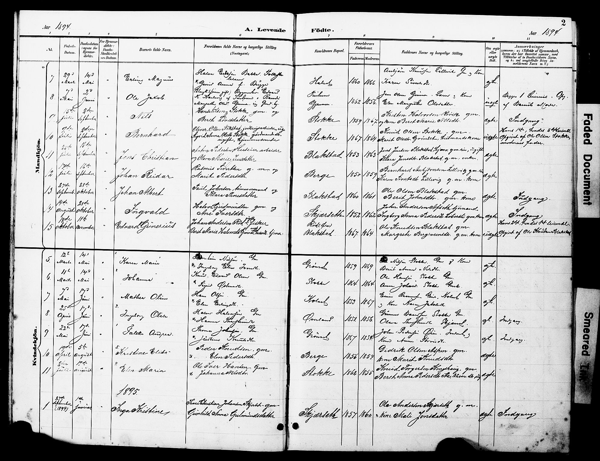 Ministerialprotokoller, klokkerbøker og fødselsregistre - Møre og Romsdal, AV/SAT-A-1454/585/L0973: Klokkerbok nr. 585C01, 1893-1930, s. 2