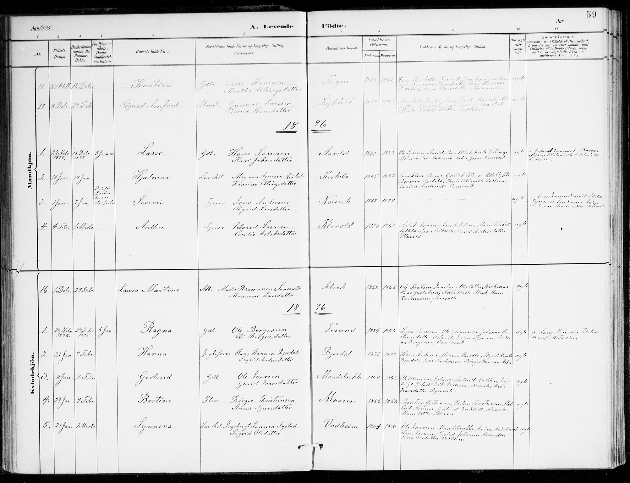 Lavik sokneprestembete, SAB/A-80901: Ministerialbok nr. C 1, 1882-1904, s. 59