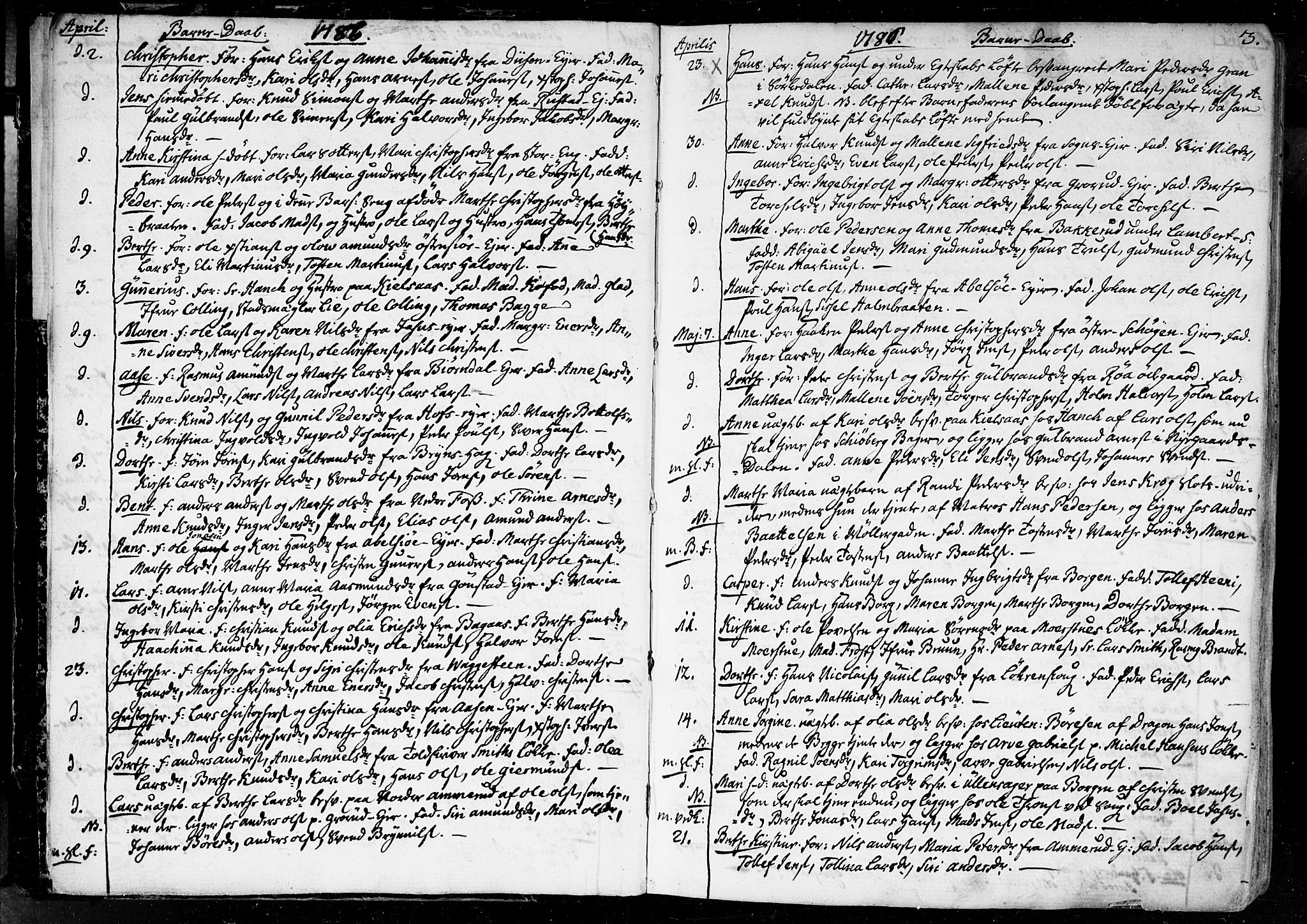 Aker prestekontor kirkebøker, SAO/A-10861/F/L0010: Ministerialbok nr. 10, 1786-1809, s. 3