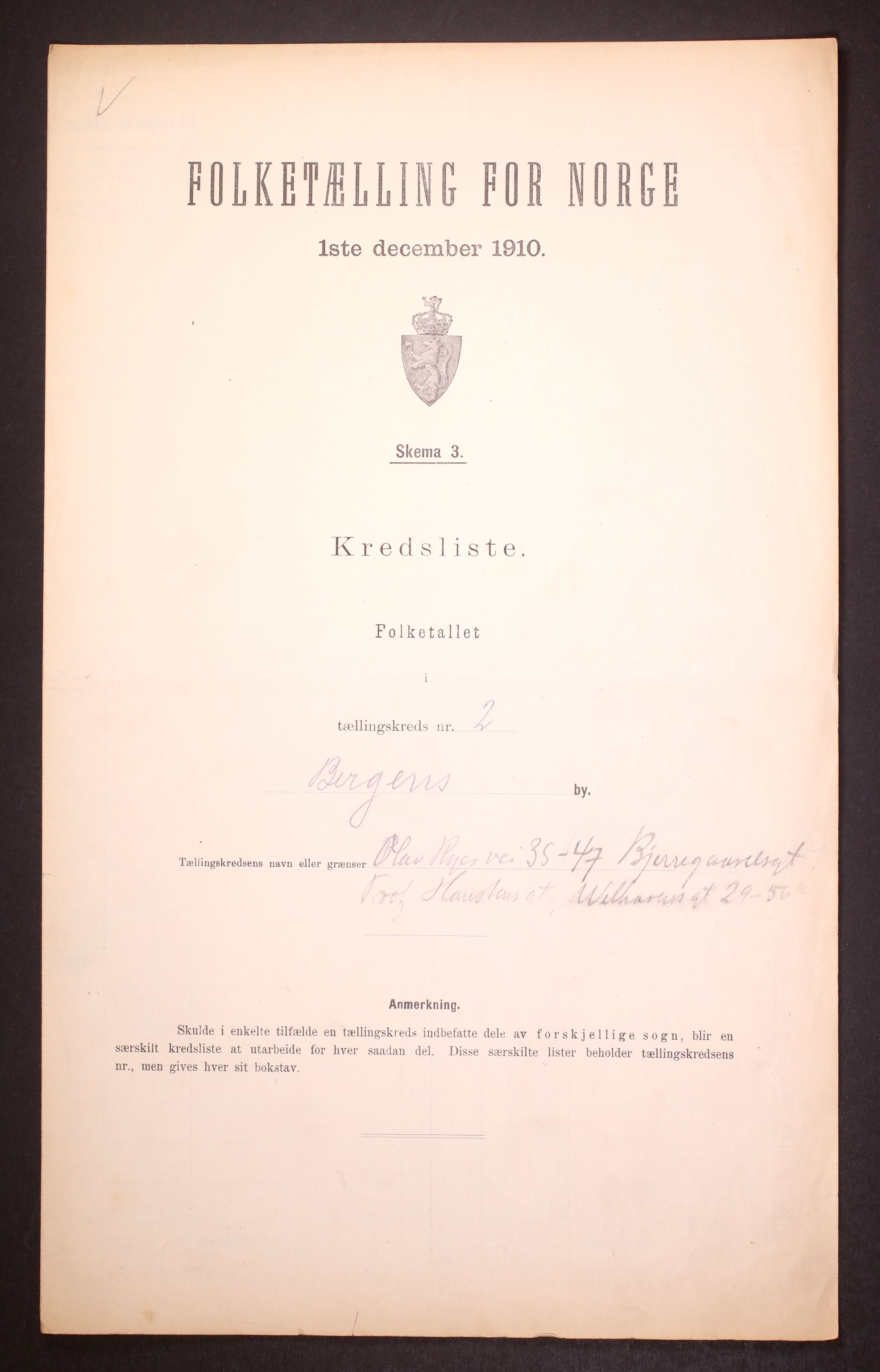 RA, Folketelling 1910 for 1301 Bergen kjøpstad, 1910, s. 11