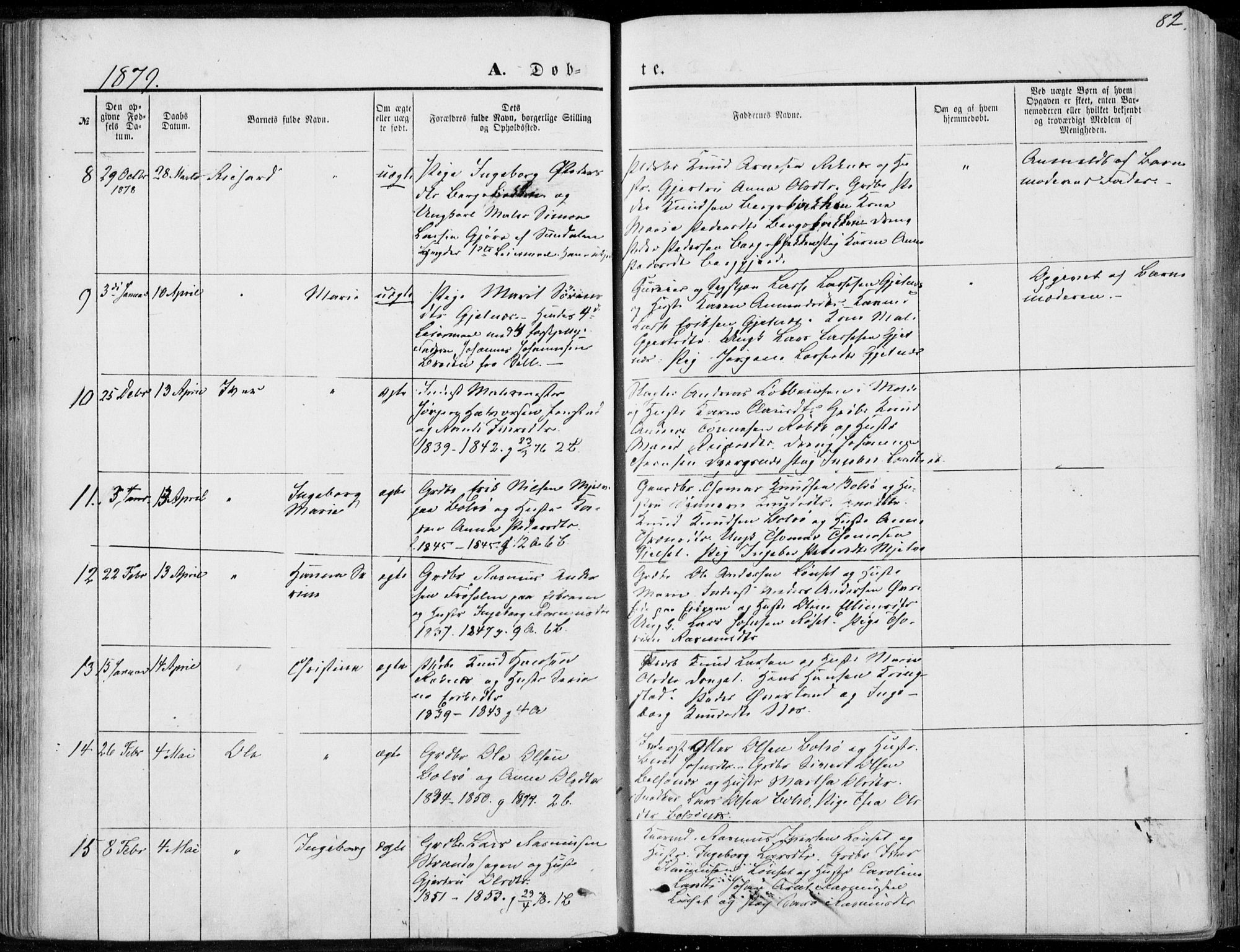 Ministerialprotokoller, klokkerbøker og fødselsregistre - Møre og Romsdal, SAT/A-1454/555/L0655: Ministerialbok nr. 555A05, 1869-1886, s. 82