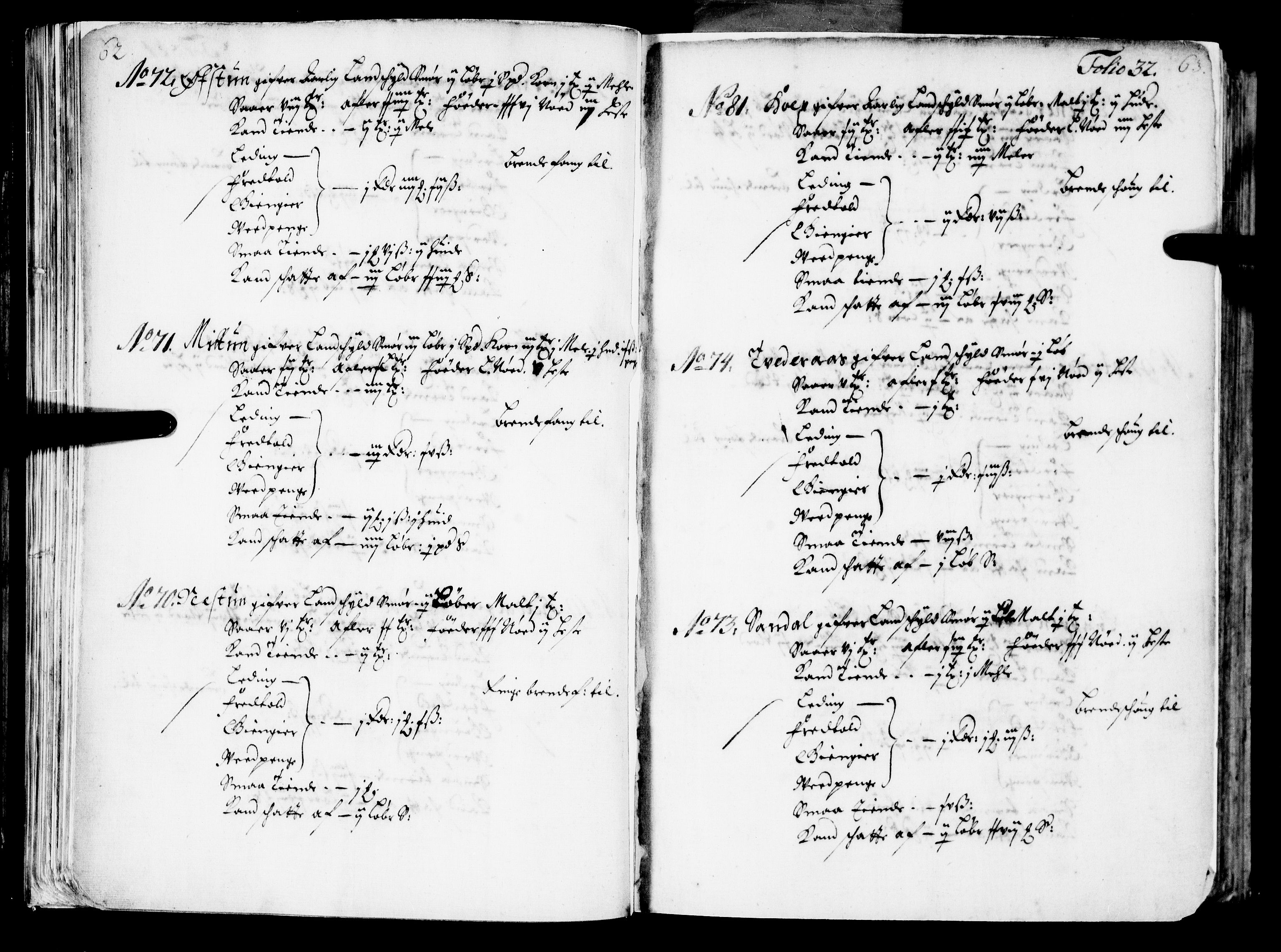 Rentekammeret inntil 1814, Realistisk ordnet avdeling, RA/EA-4070/N/Nb/Nba/L0039: Nordhordland fogderi, 1667, s. 31b-32a