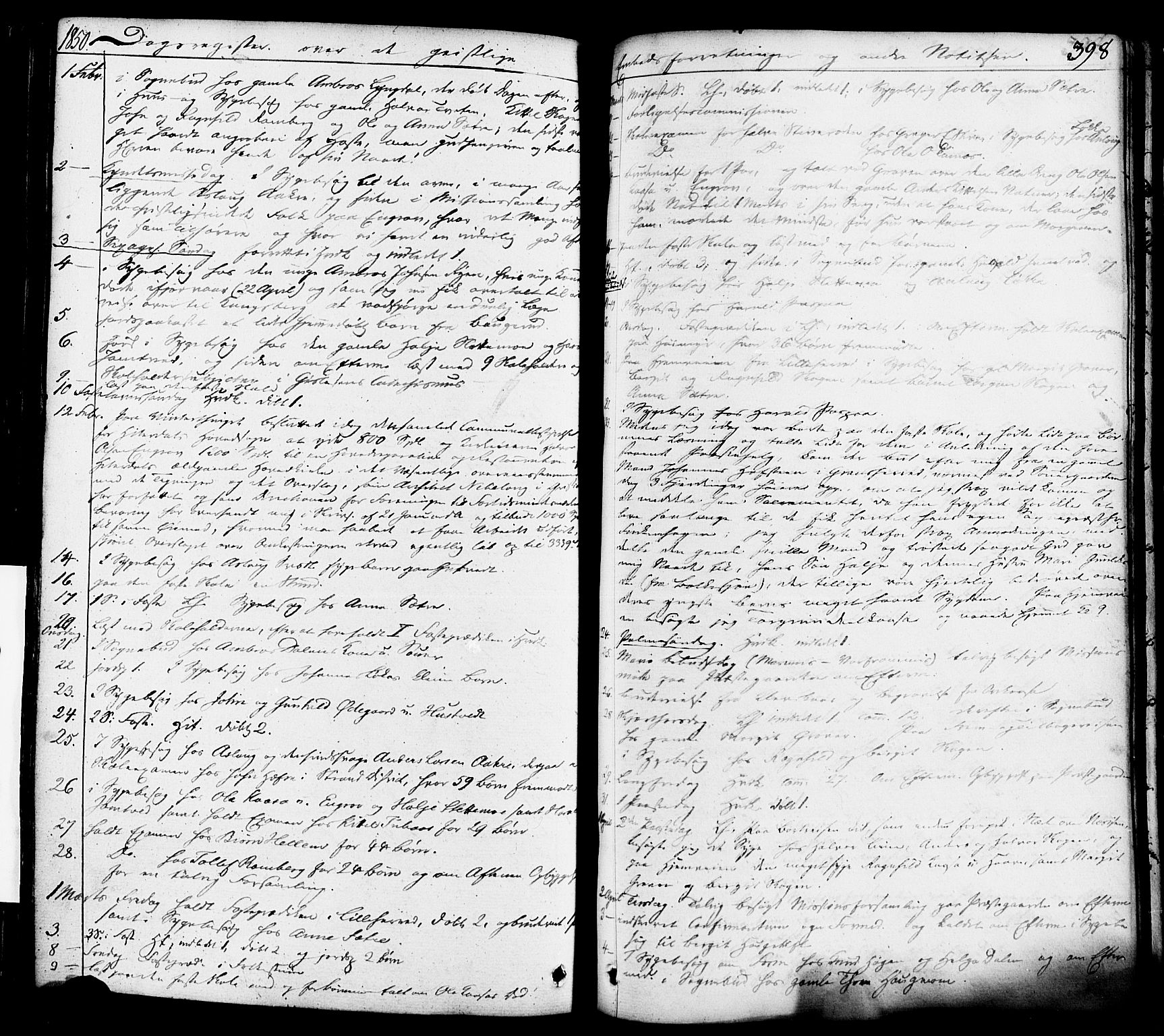 Heddal kirkebøker, SAKO/A-268/F/Fa/L0006: Ministerialbok nr. I 6, 1837-1854, s. 398