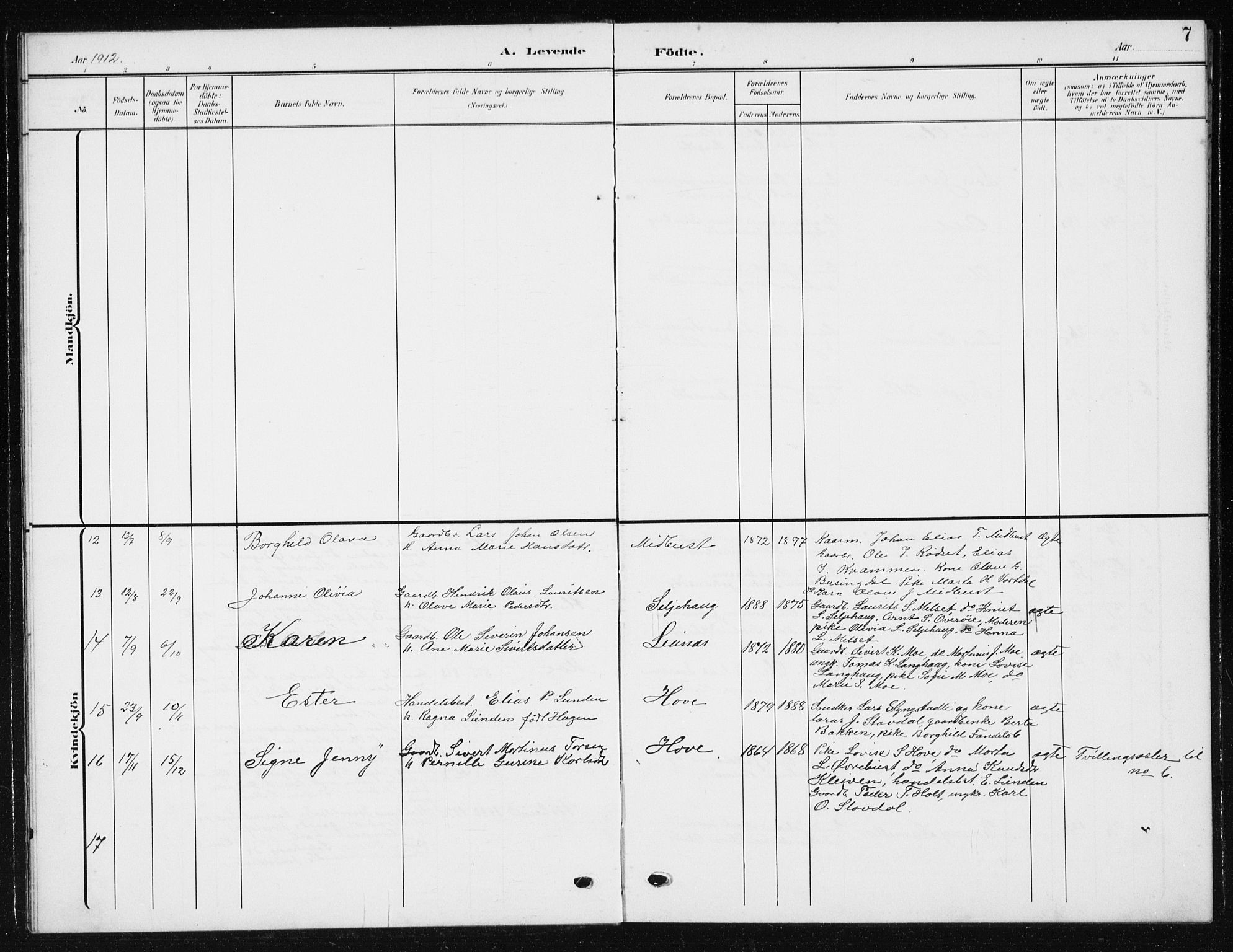 Ministerialprotokoller, klokkerbøker og fødselsregistre - Møre og Romsdal, AV/SAT-A-1454/521/L0303: Klokkerbok nr. 521C04, 1908-1943, s. 7