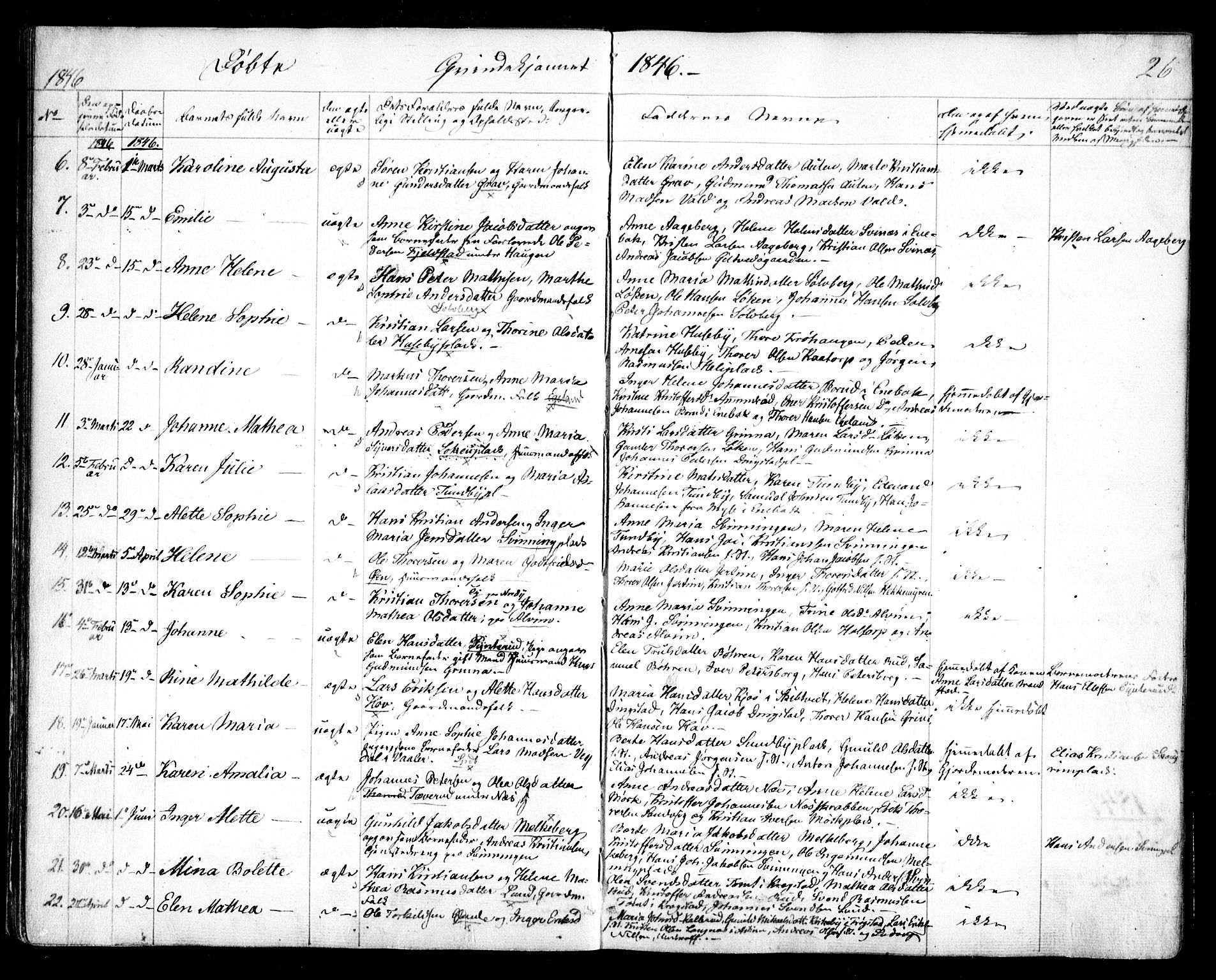 Spydeberg prestekontor Kirkebøker, AV/SAO-A-10924/F/Fa/L0005: Ministerialbok nr. I 5, 1842-1862, s. 26