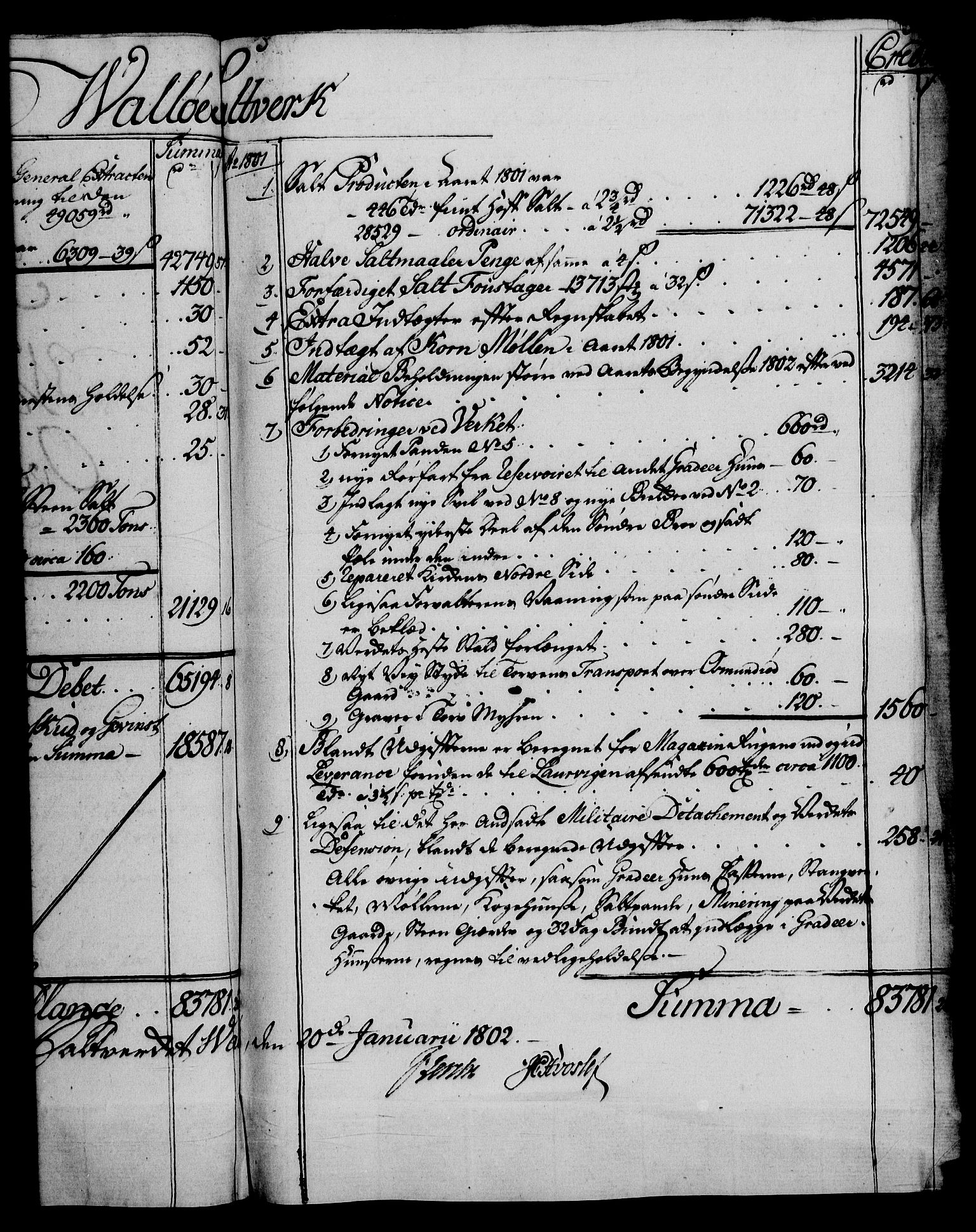 Rentekammeret, Renteskriverkontorene, RA/EA-3115/M/Mf/Mfb/L0005: Relasjons- og resolusjonsprotokoll med register (merket RK 54.11), 1801-1802