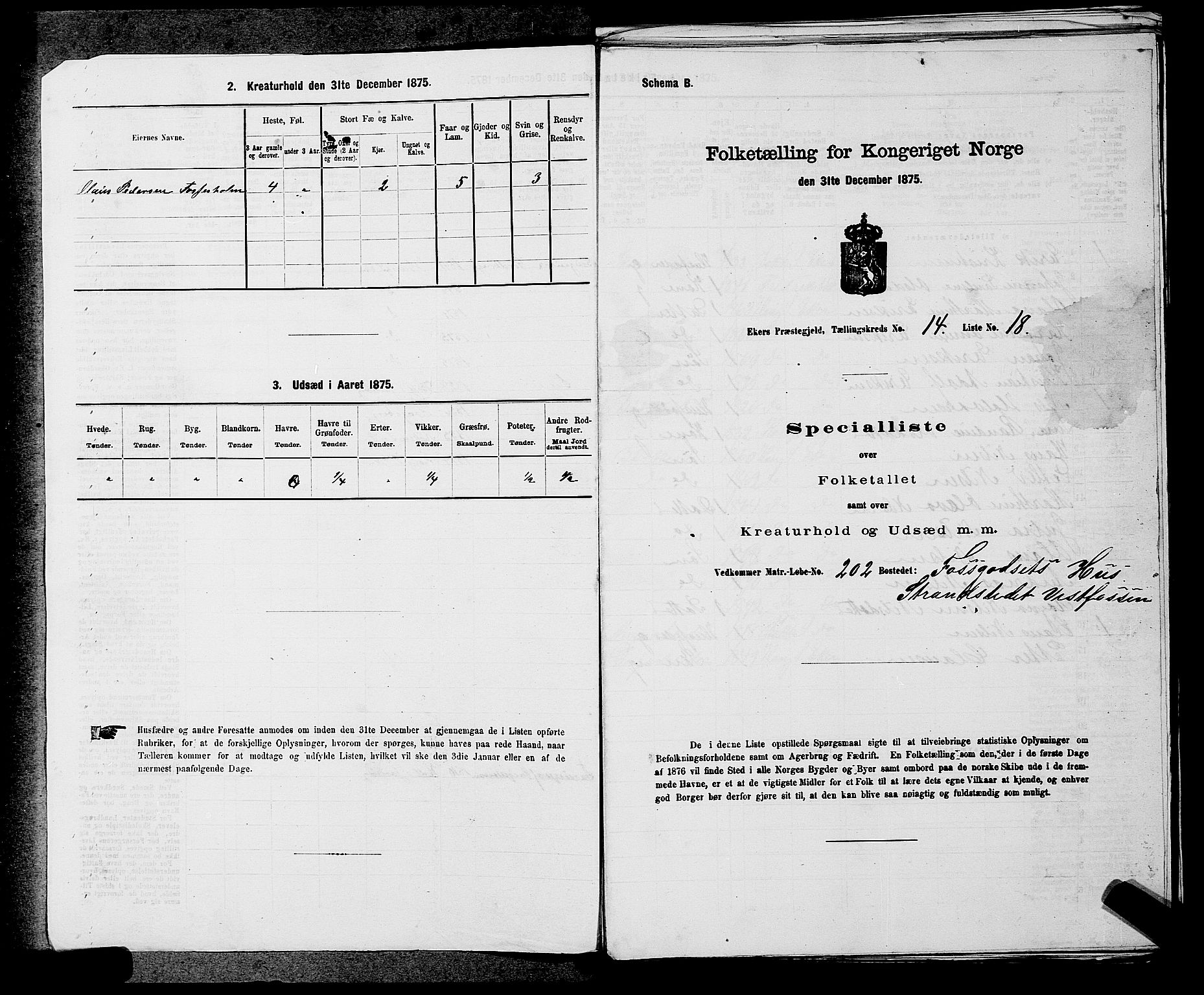 SAKO, Folketelling 1875 for 0624P Eiker prestegjeld, 1875, s. 2362