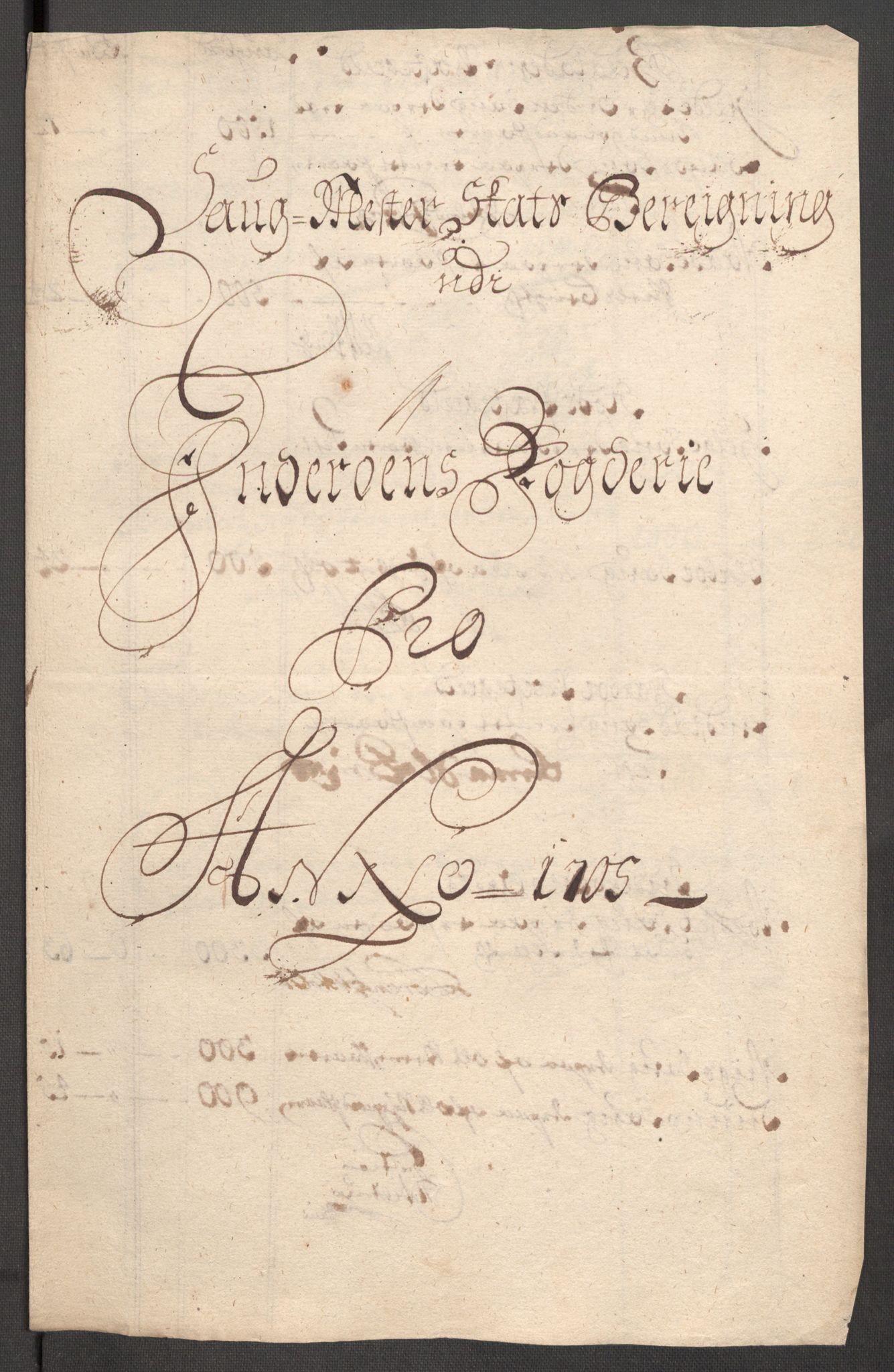 Rentekammeret inntil 1814, Reviderte regnskaper, Fogderegnskap, RA/EA-4092/R63/L4314: Fogderegnskap Inderøy, 1705, s. 129