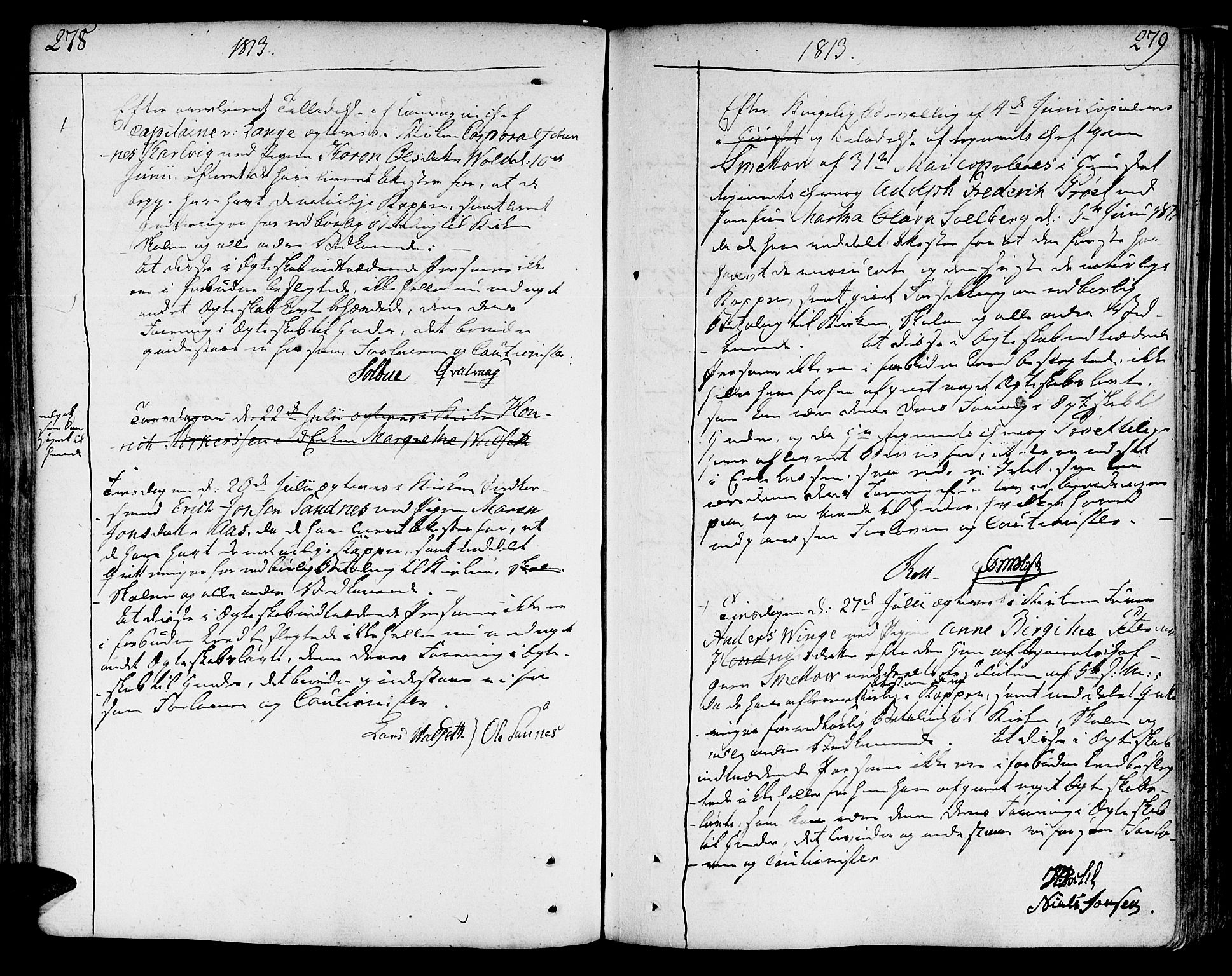 Ministerialprotokoller, klokkerbøker og fødselsregistre - Sør-Trøndelag, SAT/A-1456/602/L0105: Ministerialbok nr. 602A03, 1774-1814, s. 278-279