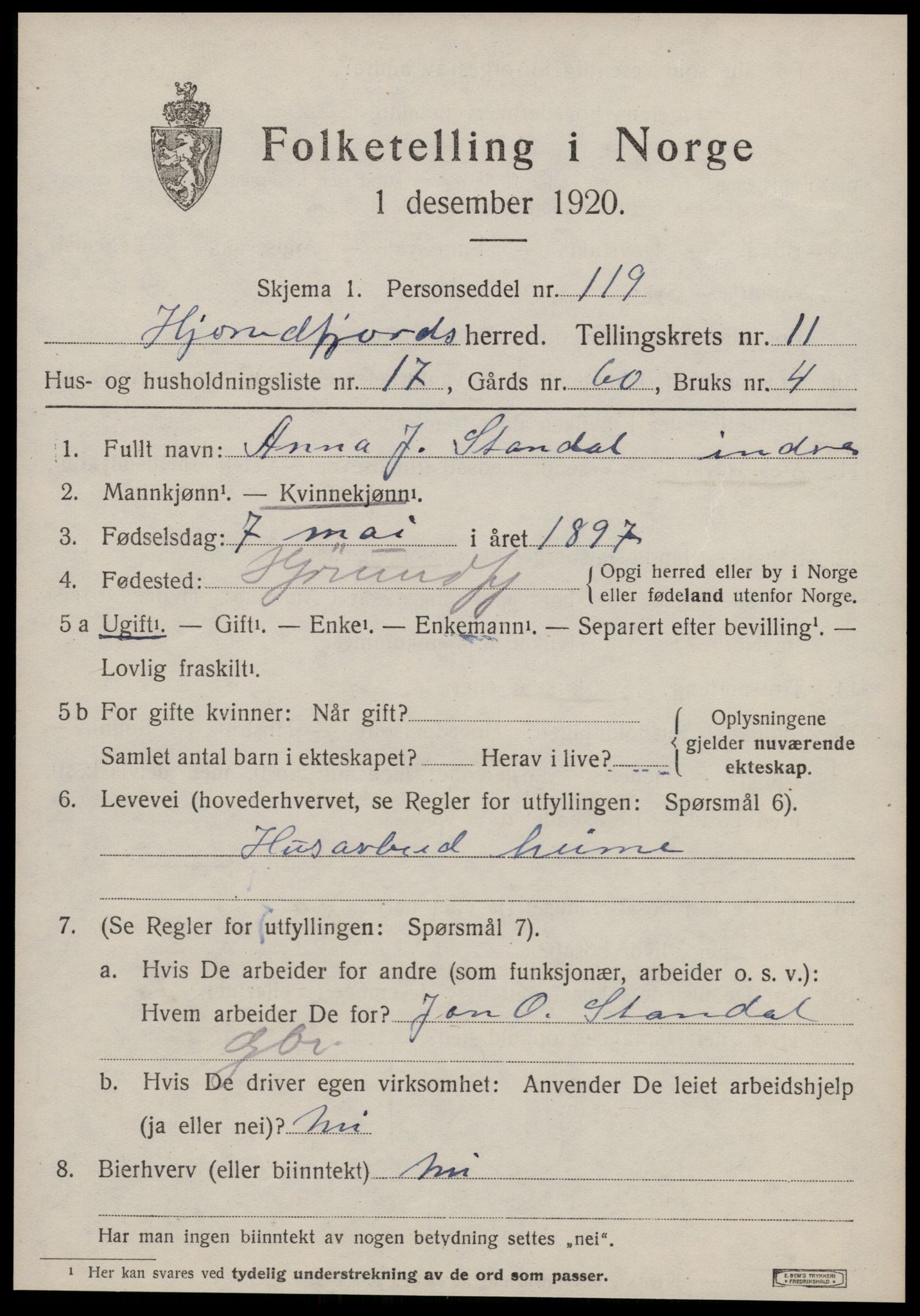 SAT, Folketelling 1920 for 1522 Hjørundfjord herred, 1920, s. 4391