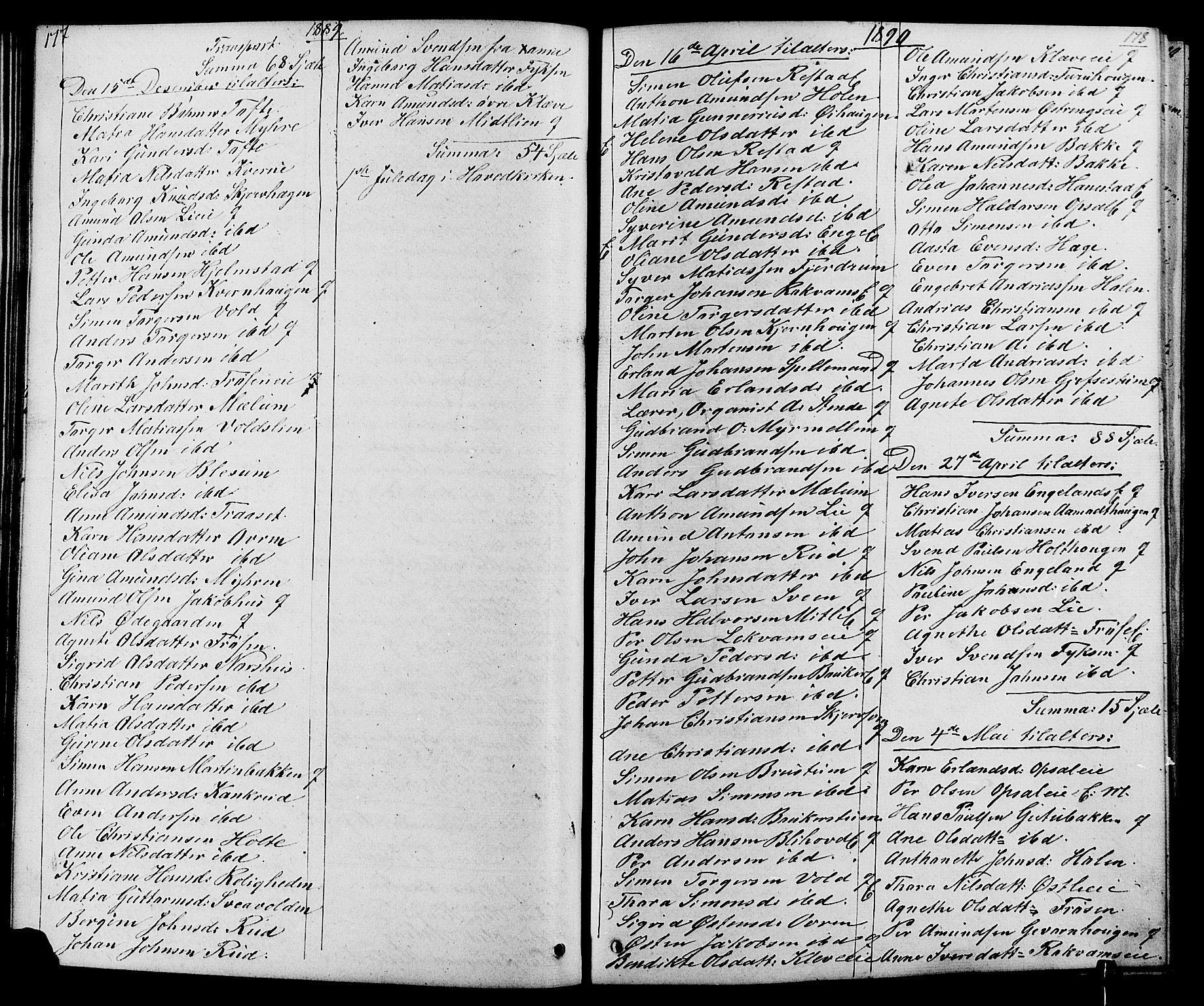 Østre Gausdal prestekontor, AV/SAH-PREST-092/H/Ha/Hab/L0001: Klokkerbok nr. 1, 1863-1893, s. 177-178