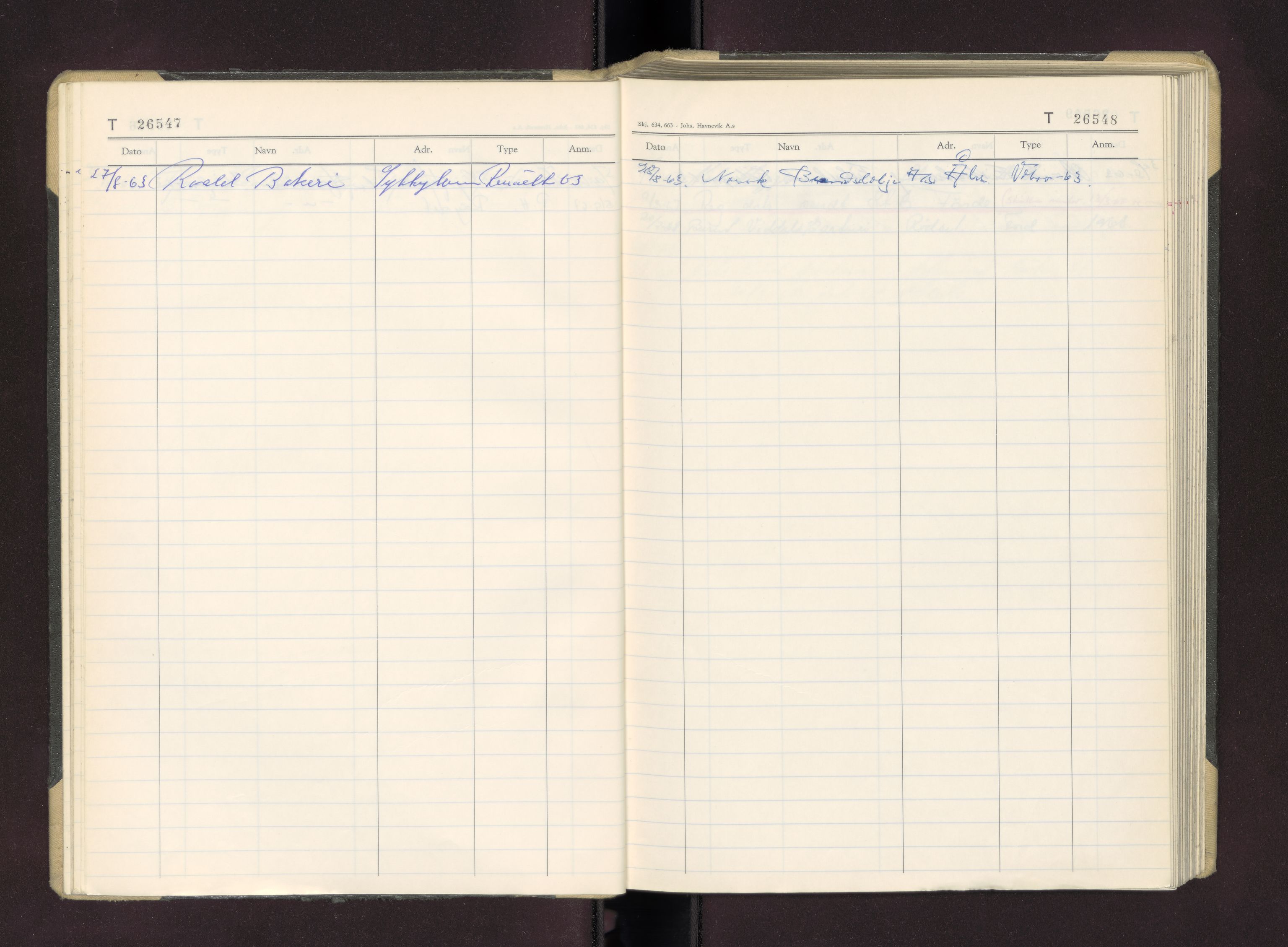 Møre og Romsdal vegkontor - Ålesund trafikkstasjon, AV/SAT-A-4099/F/Fc/L0026: Bilregister; T 26500 - T 26999, 1960-1970