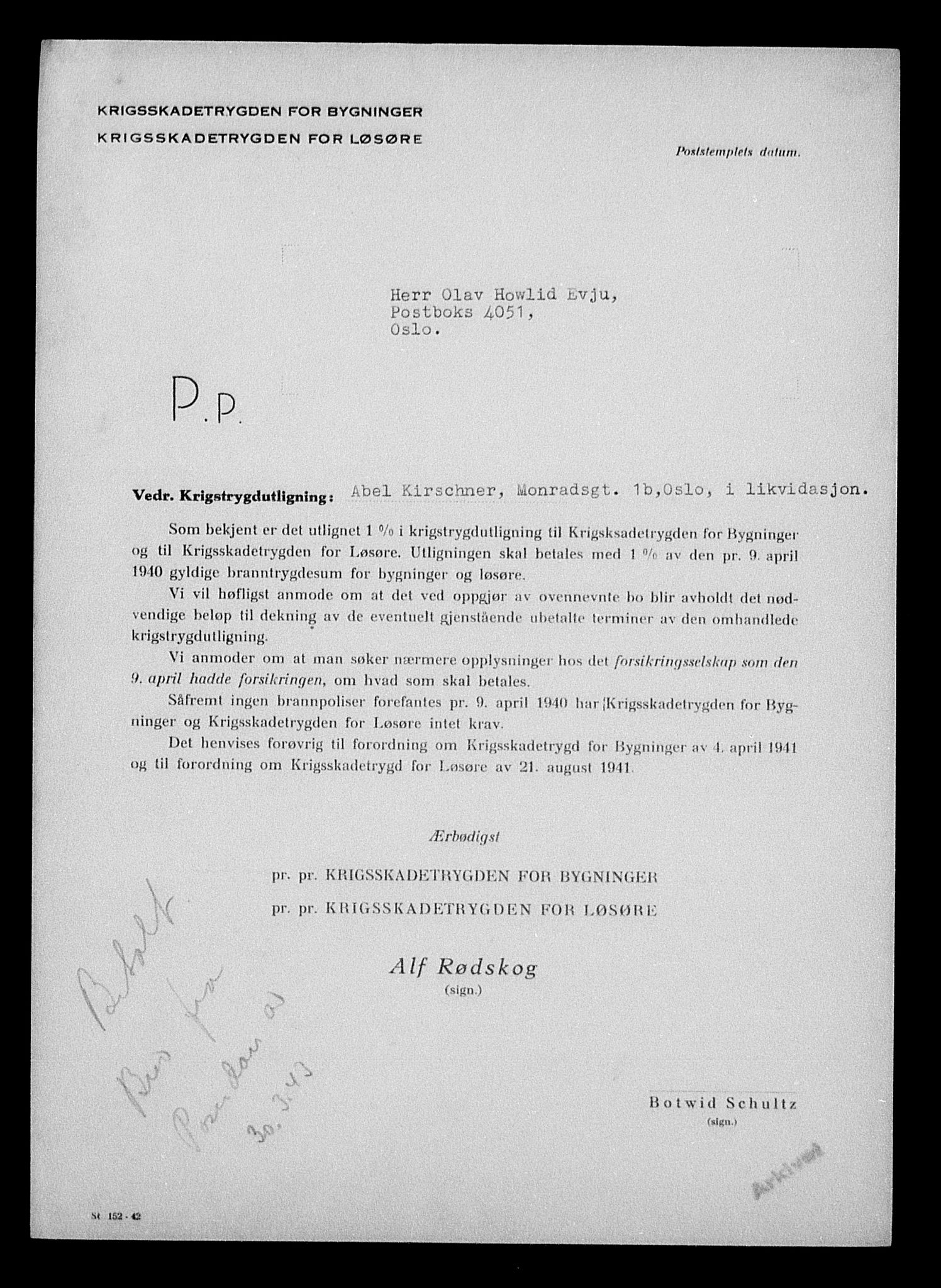 Justisdepartementet, Tilbakeføringskontoret for inndratte formuer, AV/RA-S-1564/H/Hc/Hcc/L0951: --, 1945-1947, s. 457