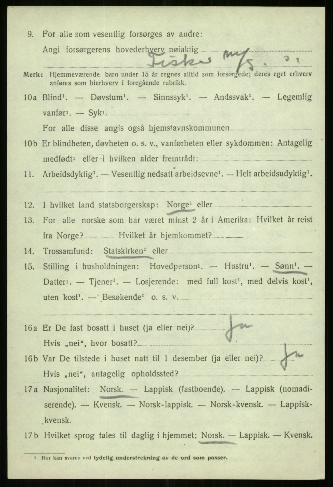 SATØ, Folketelling 1920 for 1936 Karlsøy herred, 1920, s. 1732