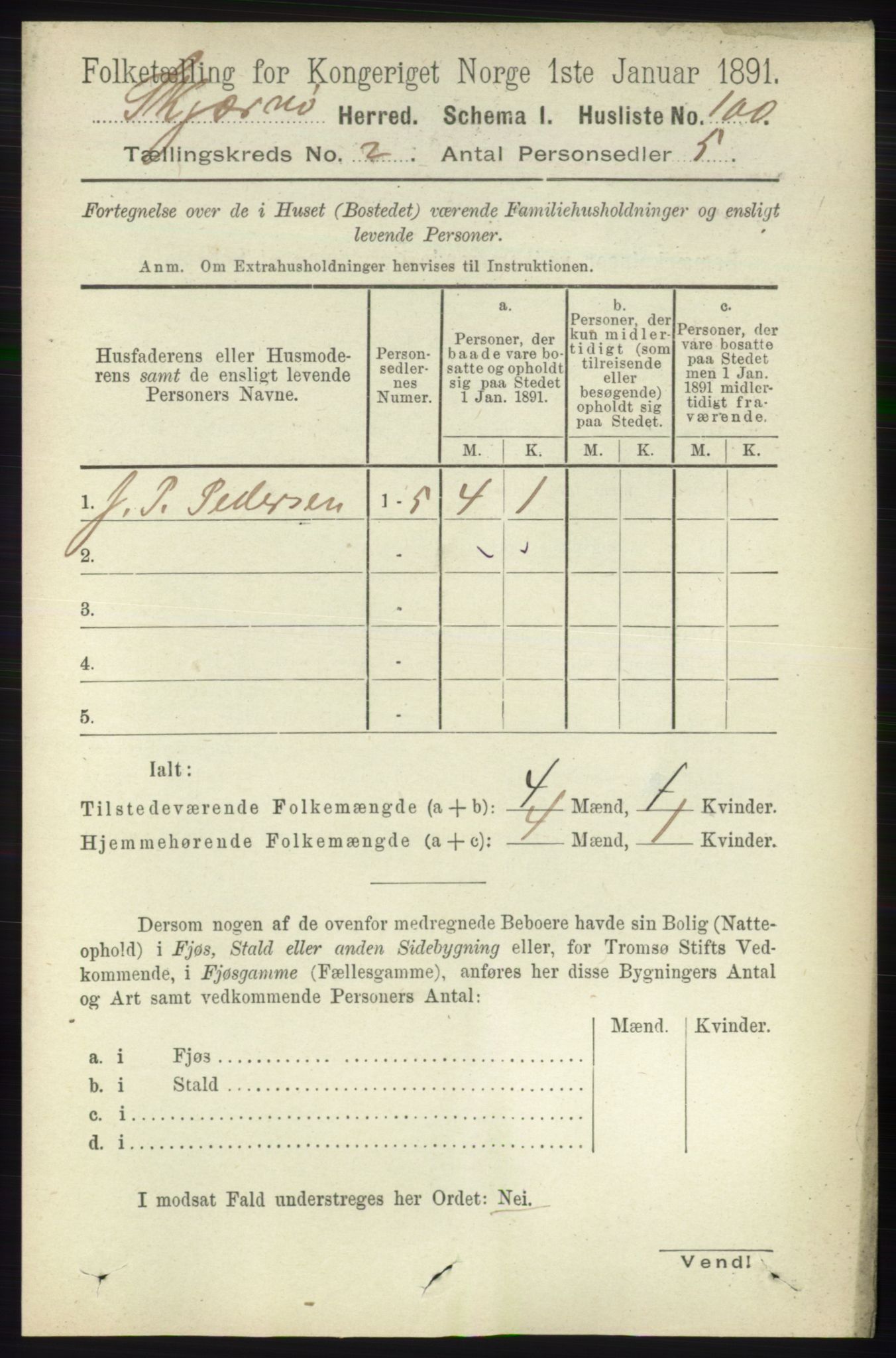 RA, Folketelling 1891 for 1941 Skjervøy herred, 1891, s. 1017