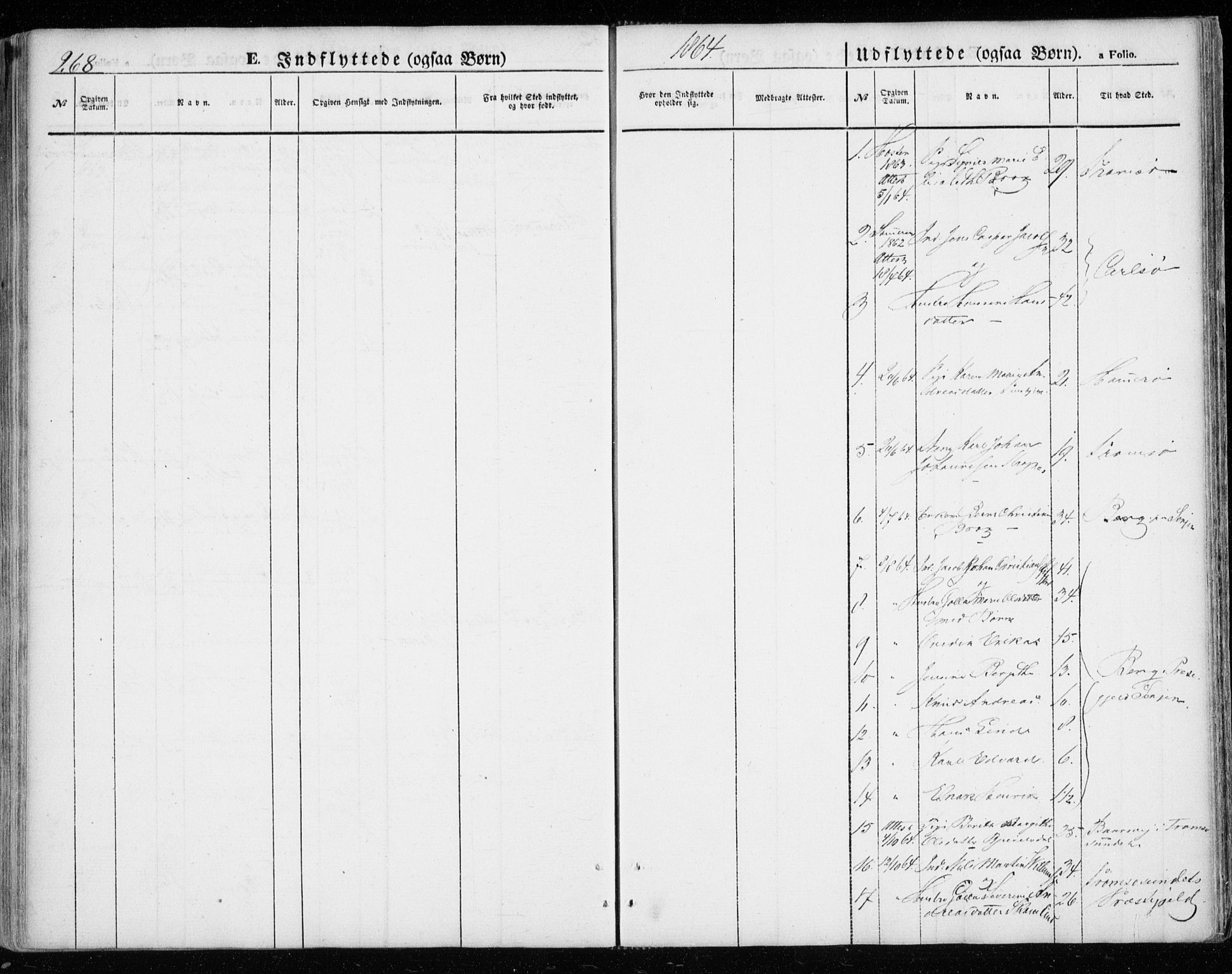 Lenvik sokneprestembete, SATØ/S-1310/H/Ha/Haa/L0007kirke: Ministerialbok nr. 7, 1855-1865, s. 268