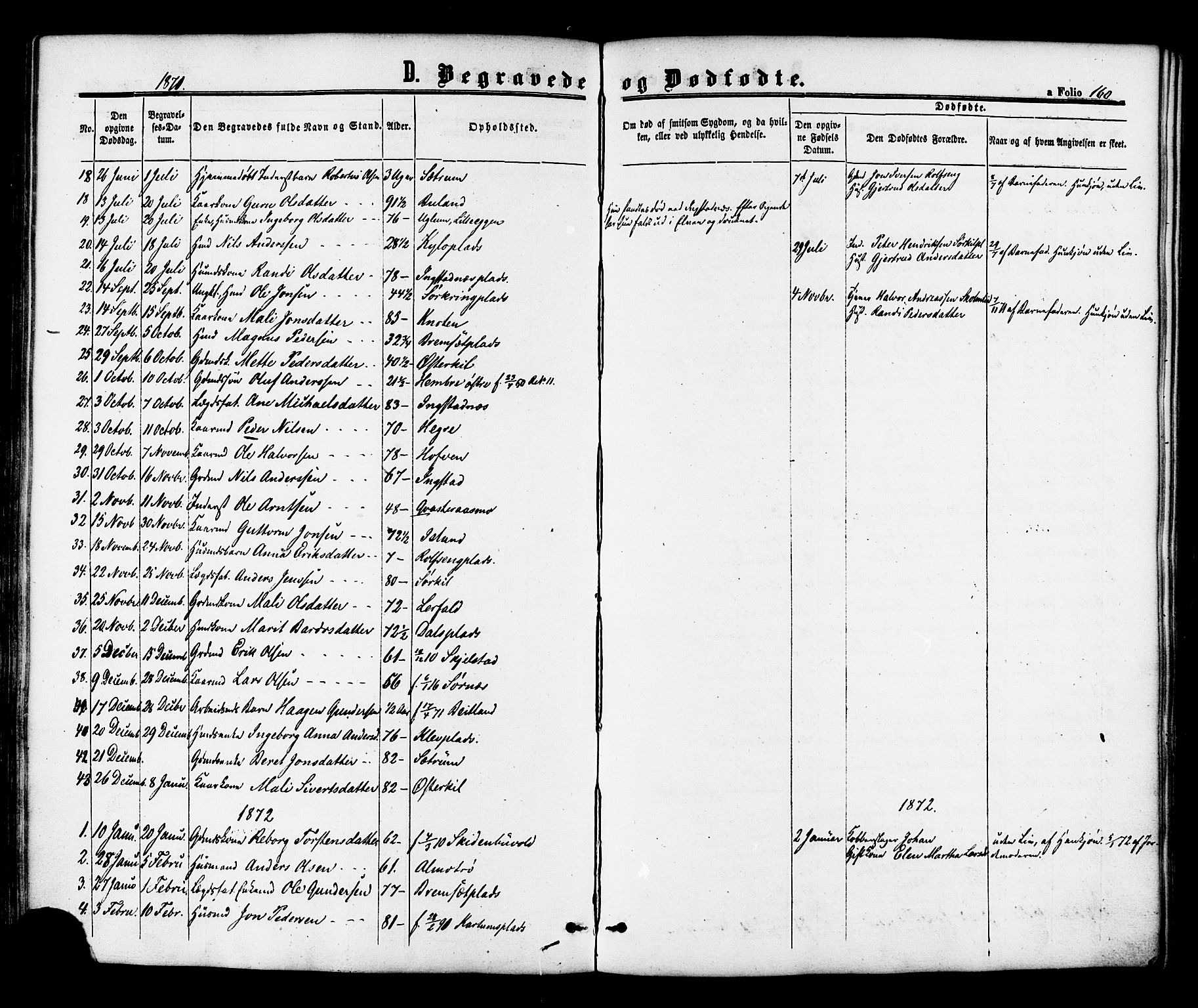 Ministerialprotokoller, klokkerbøker og fødselsregistre - Nord-Trøndelag, SAT/A-1458/703/L0029: Ministerialbok nr. 703A02, 1863-1879, s. 160