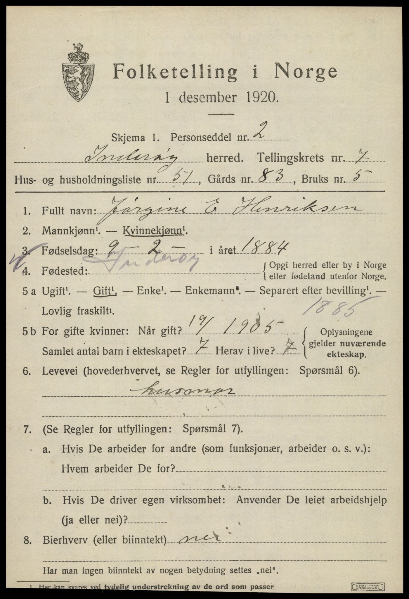 SAT, Folketelling 1920 for 1729 Inderøy herred, 1920, s. 5581