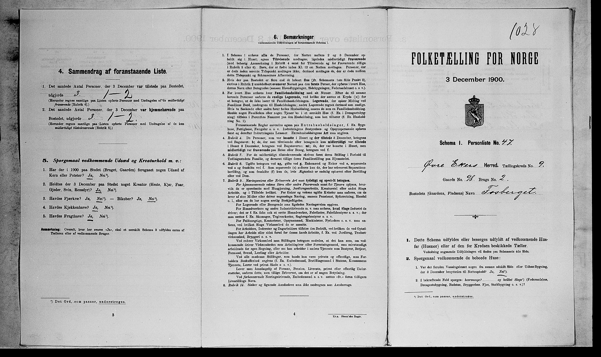 RA, Folketelling 1900 for 0624 Øvre Eiker herred, 1900, s. 1775