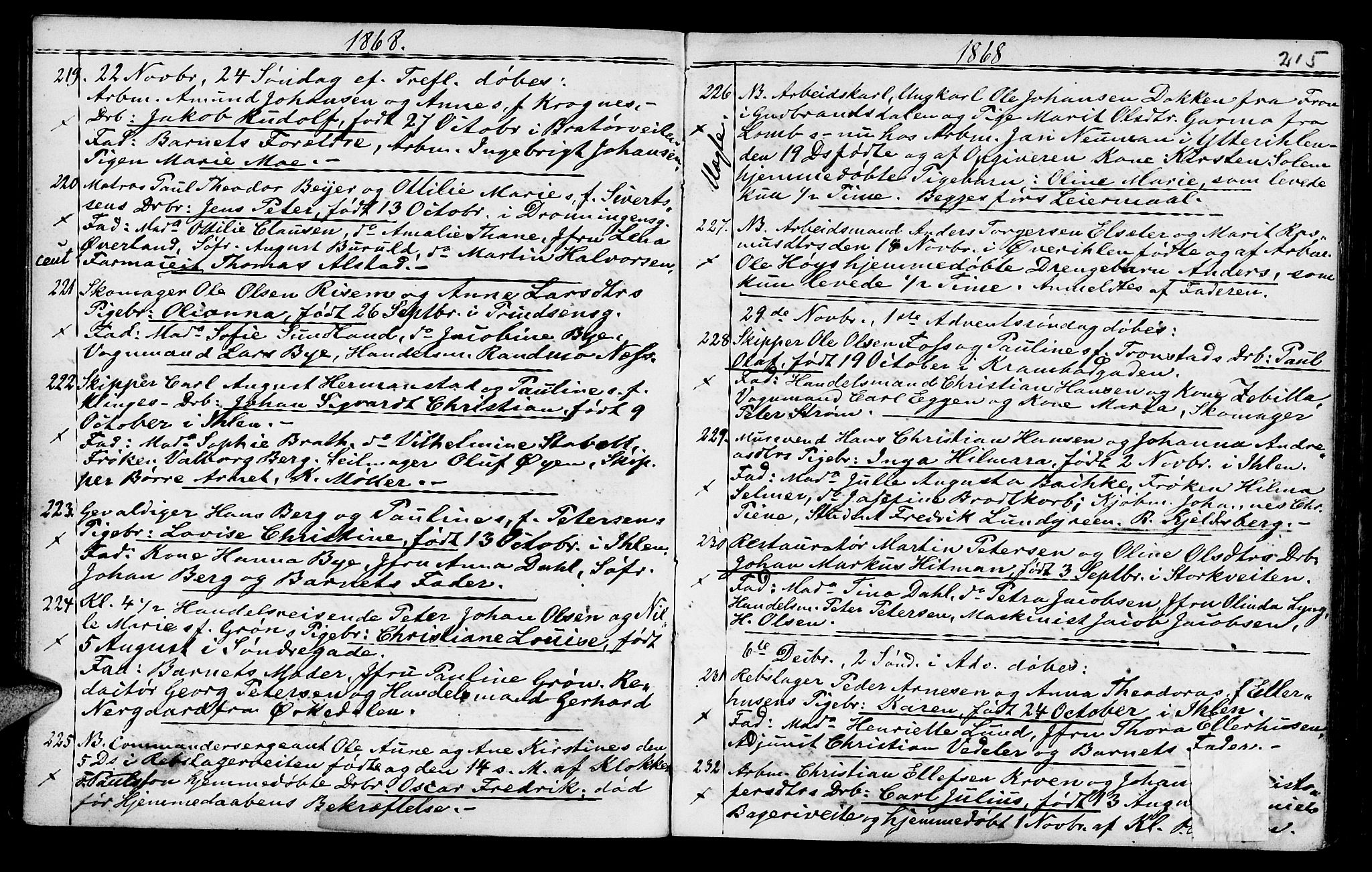 Ministerialprotokoller, klokkerbøker og fødselsregistre - Sør-Trøndelag, AV/SAT-A-1456/602/L0140: Klokkerbok nr. 602C08, 1864-1872, s. 214-215